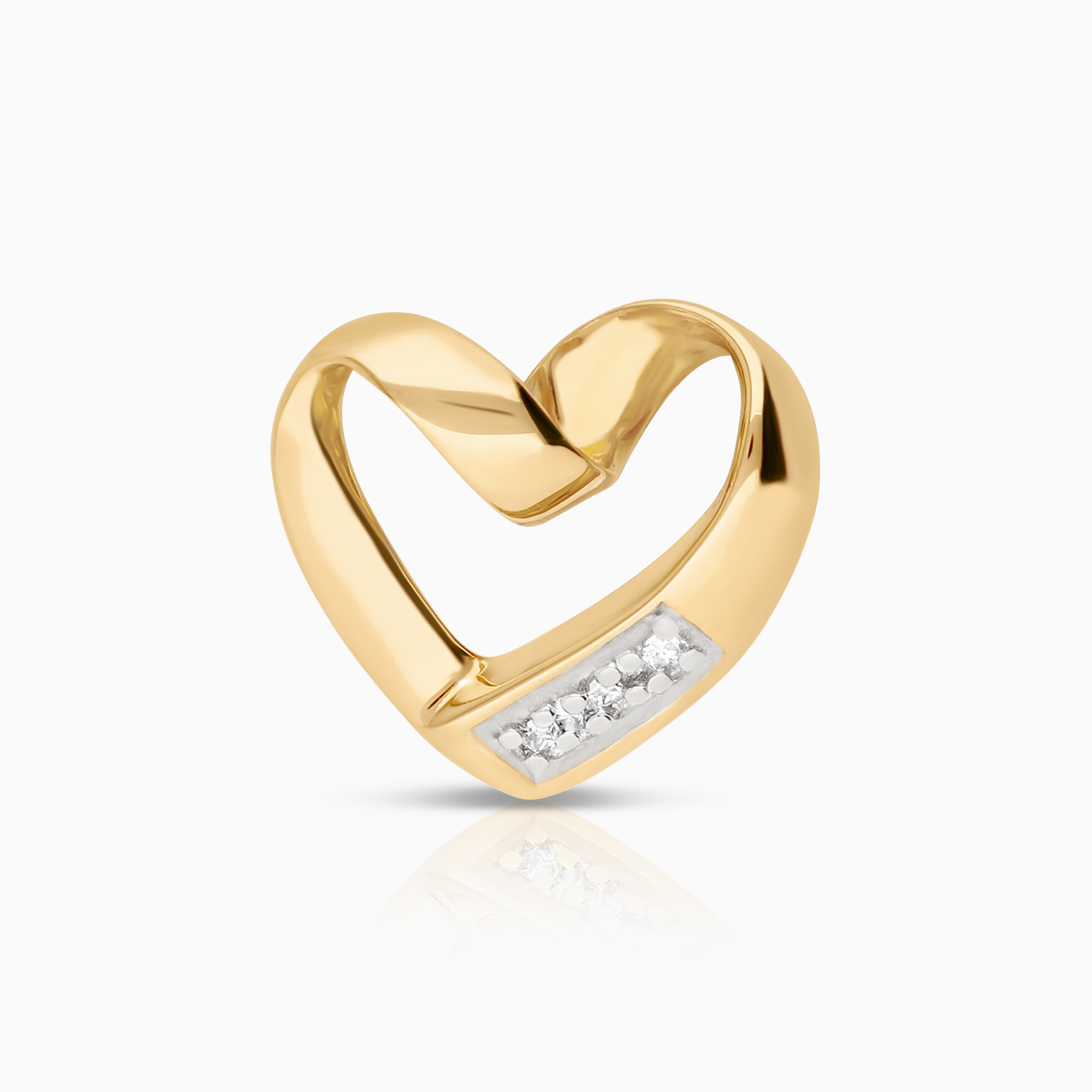 Hängsmycke hjärta 0,03ct 18K guld