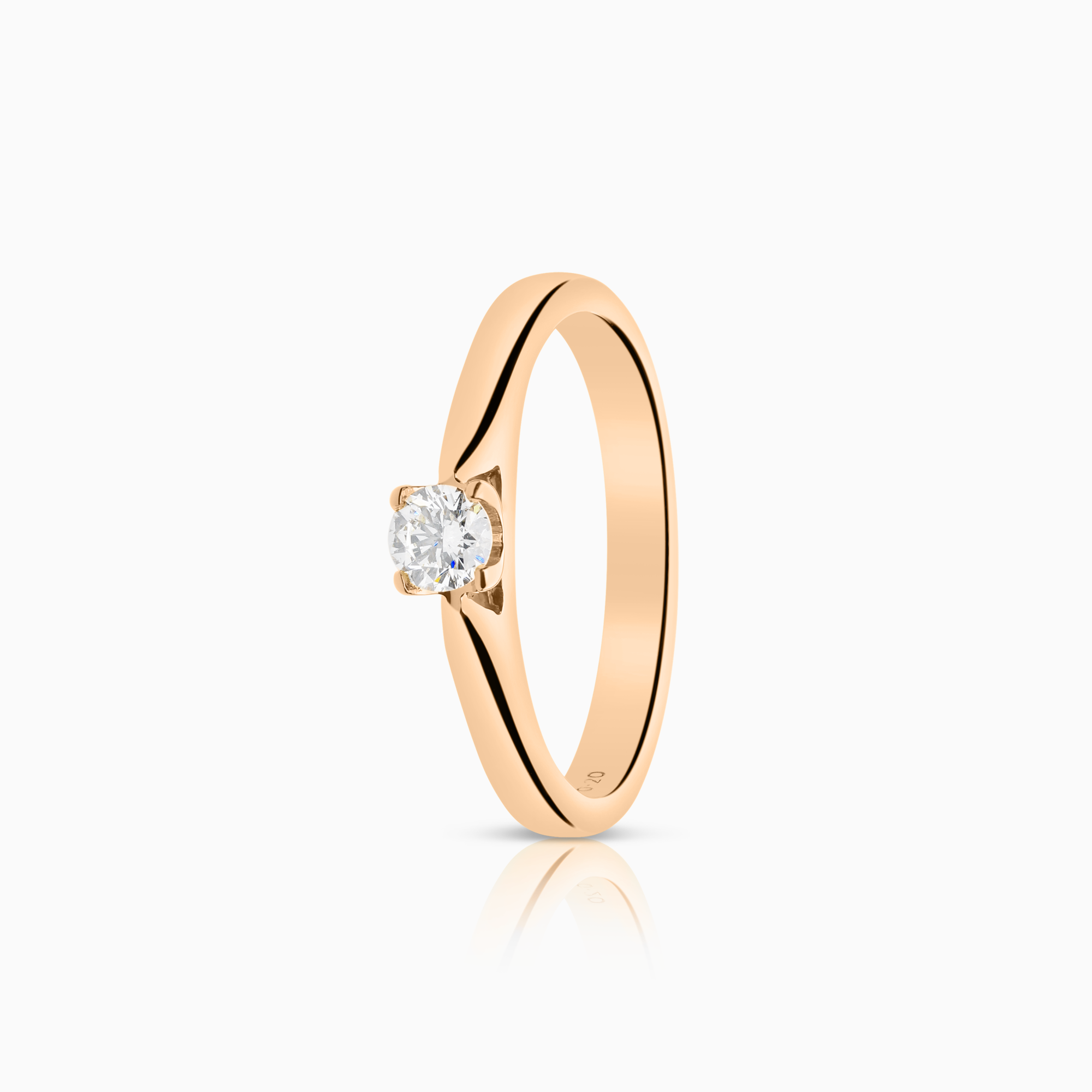 Enstensring 0,20ct 18K roségull