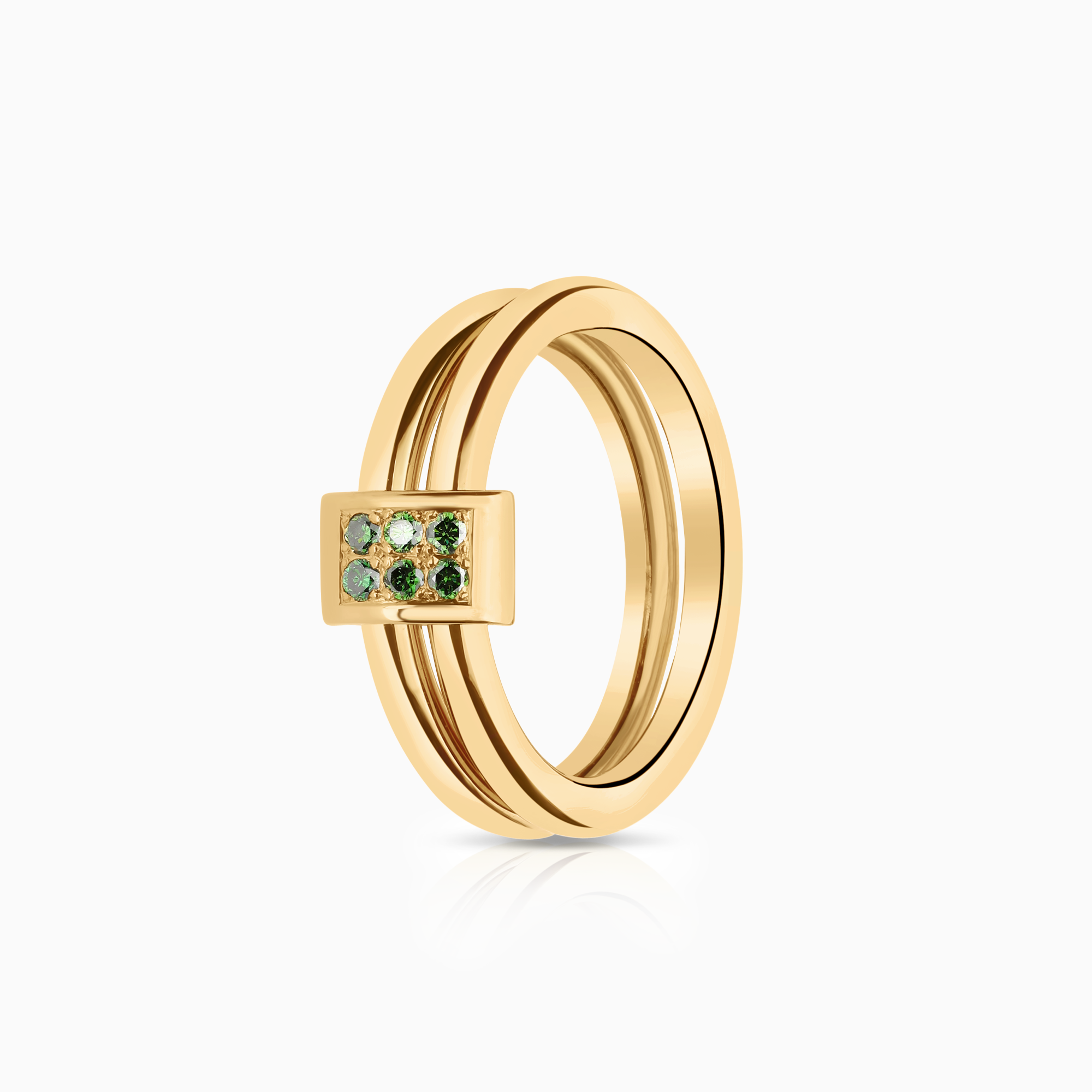 Diamantring 0,12ct 18K guld