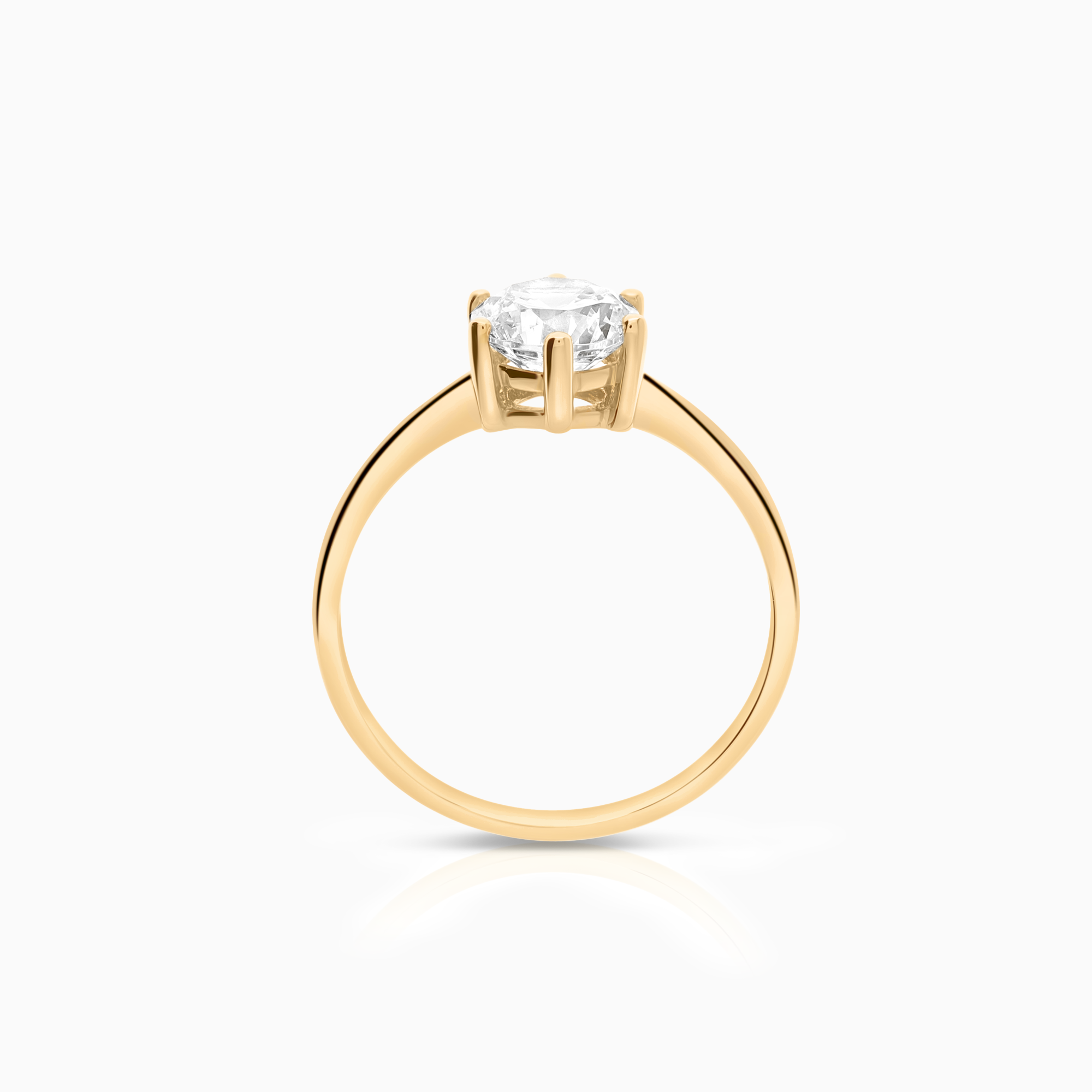 Solitärring cubic zirconia 2,53g 18K guld