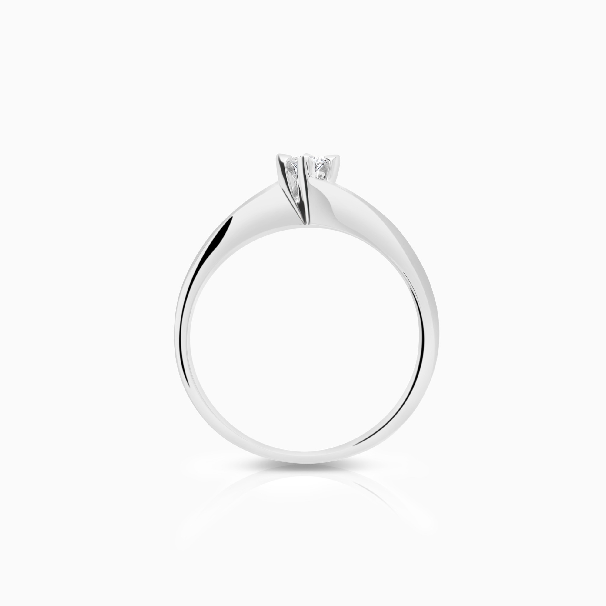 Solitär diamantring 0,10ct 14K vitguld