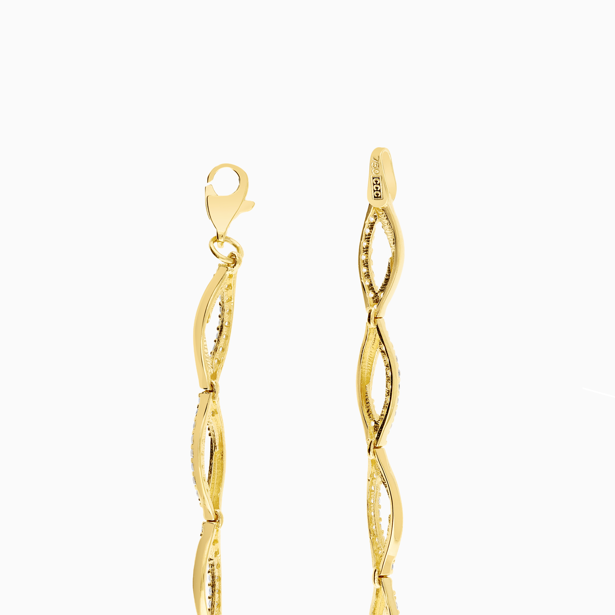 Guldarmband cubic zirconia 7,67g 18K guld