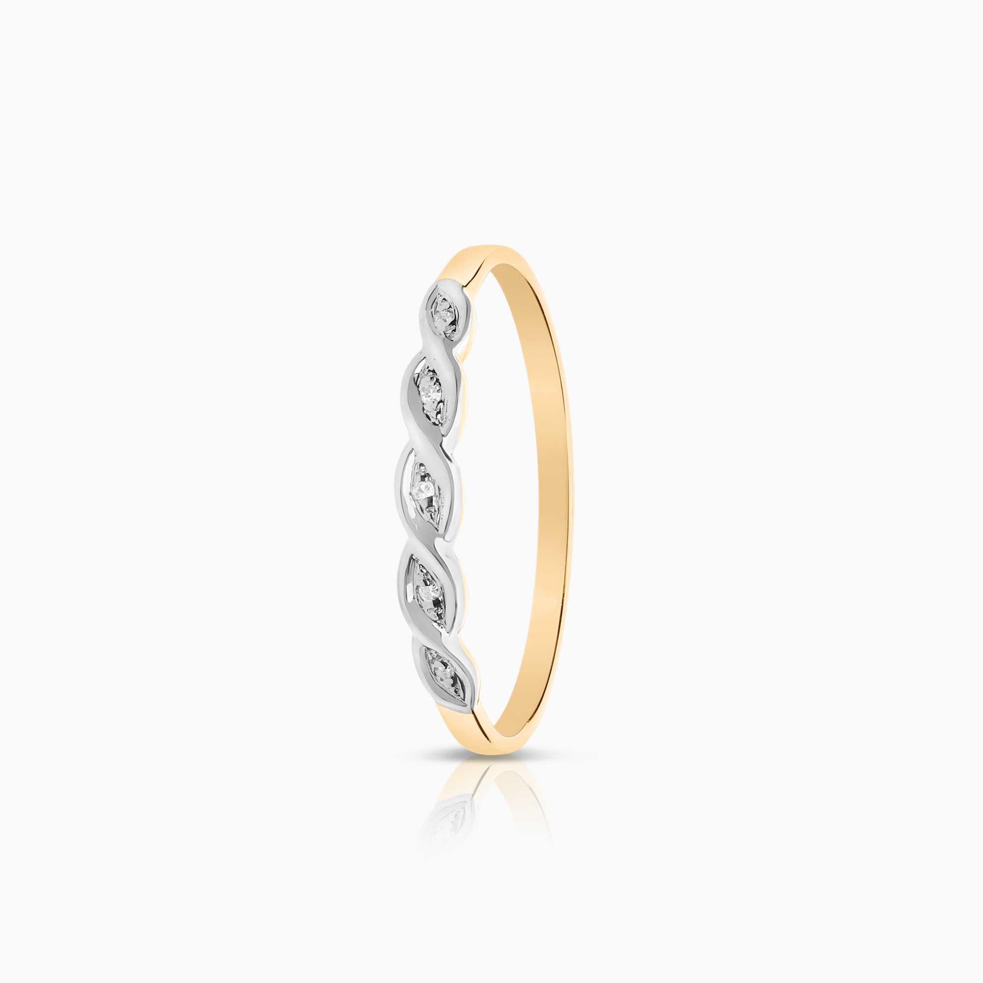 Diamantring 0,02ct 18K guld