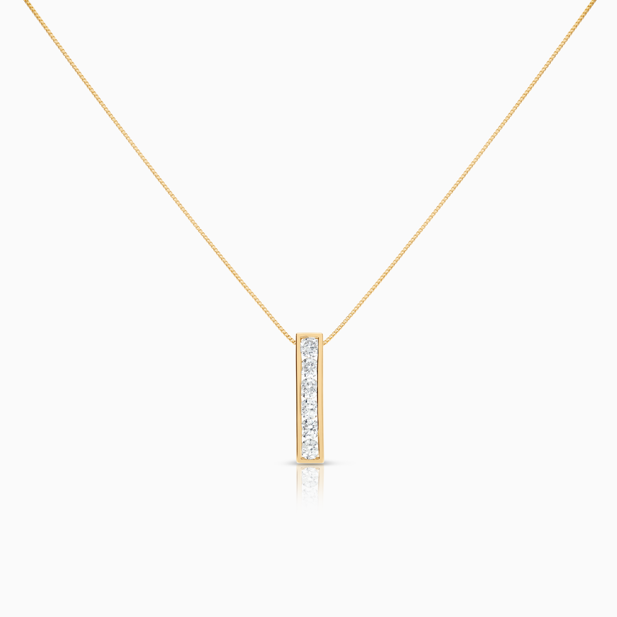 Diamond necklace 1.20ct 18K gold