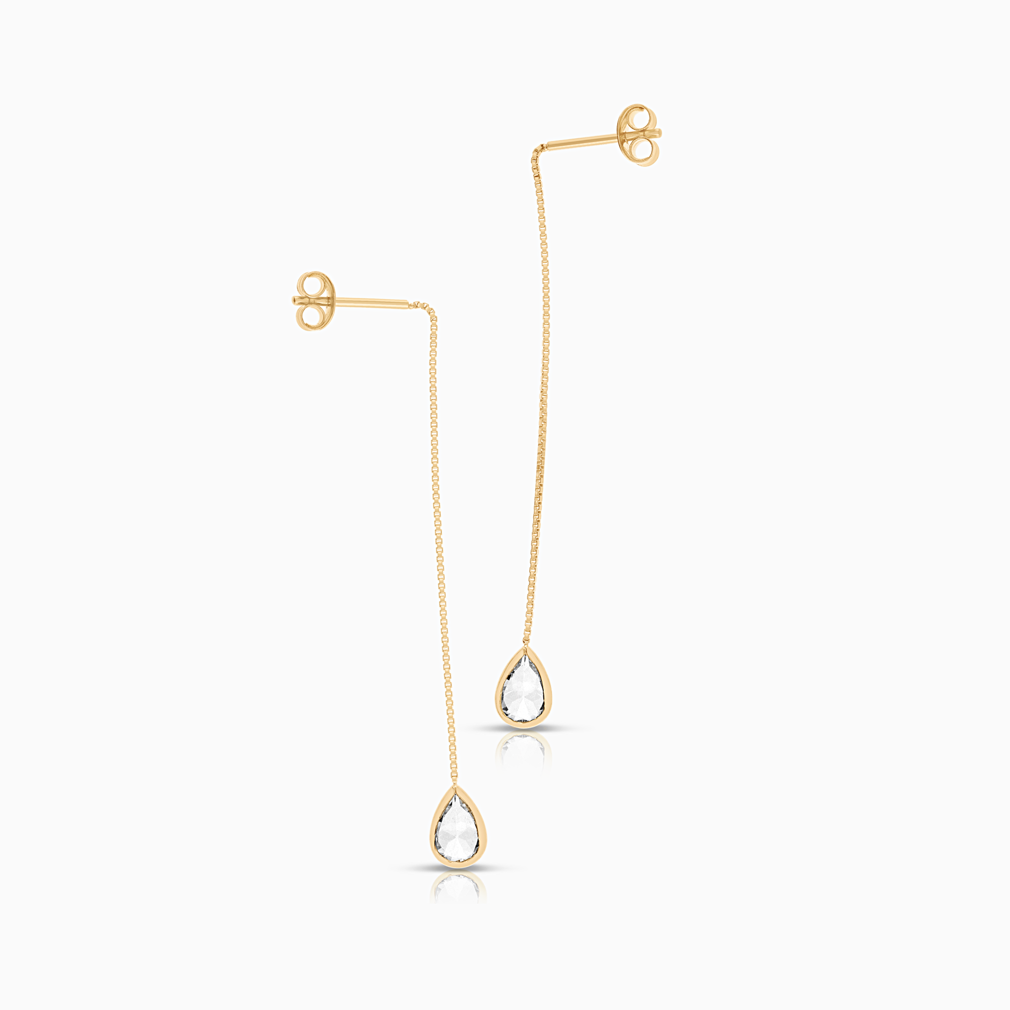 Guldörhängen med cubic zirconia 0,84g 18K guld