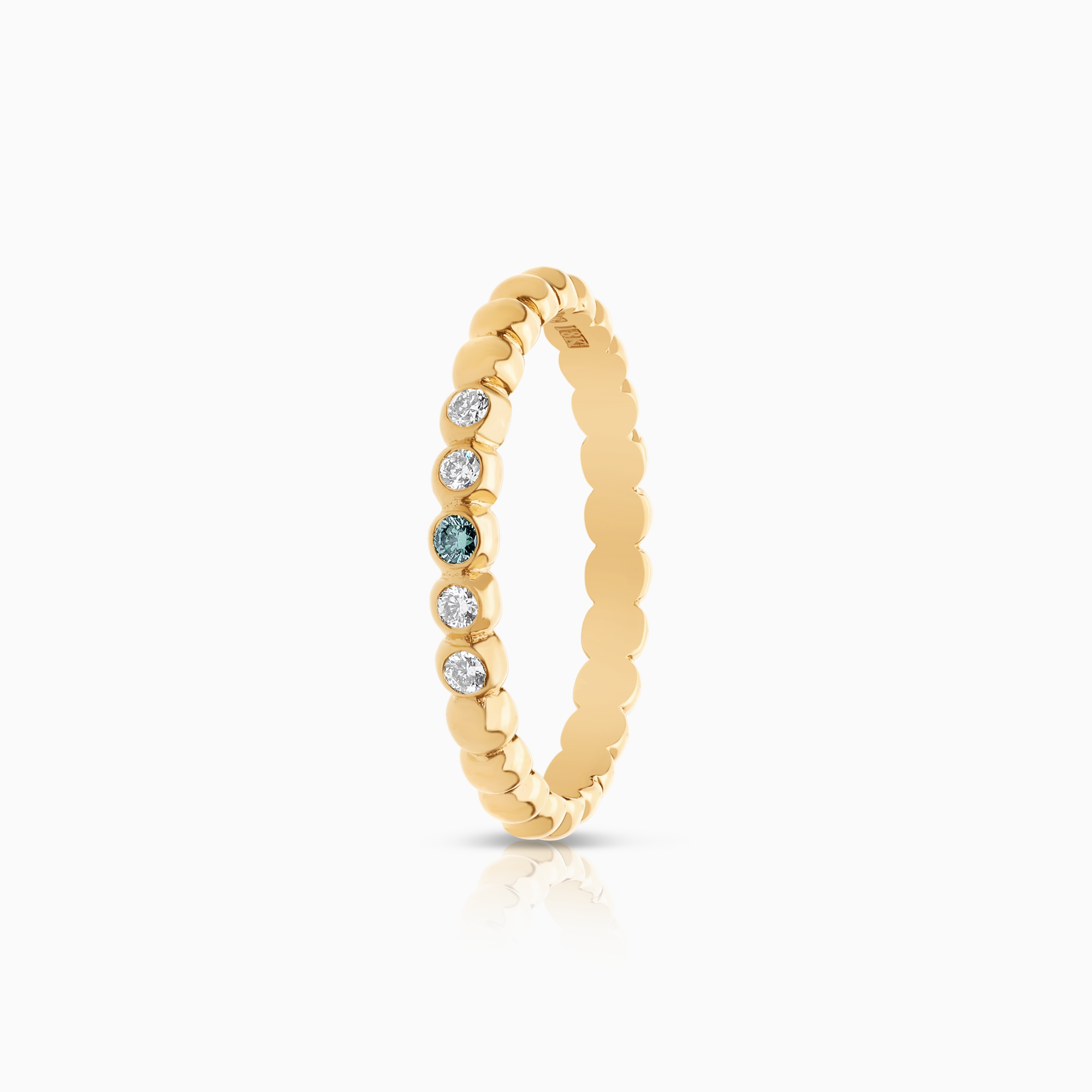 Diamantring 0,075ct 18K guld