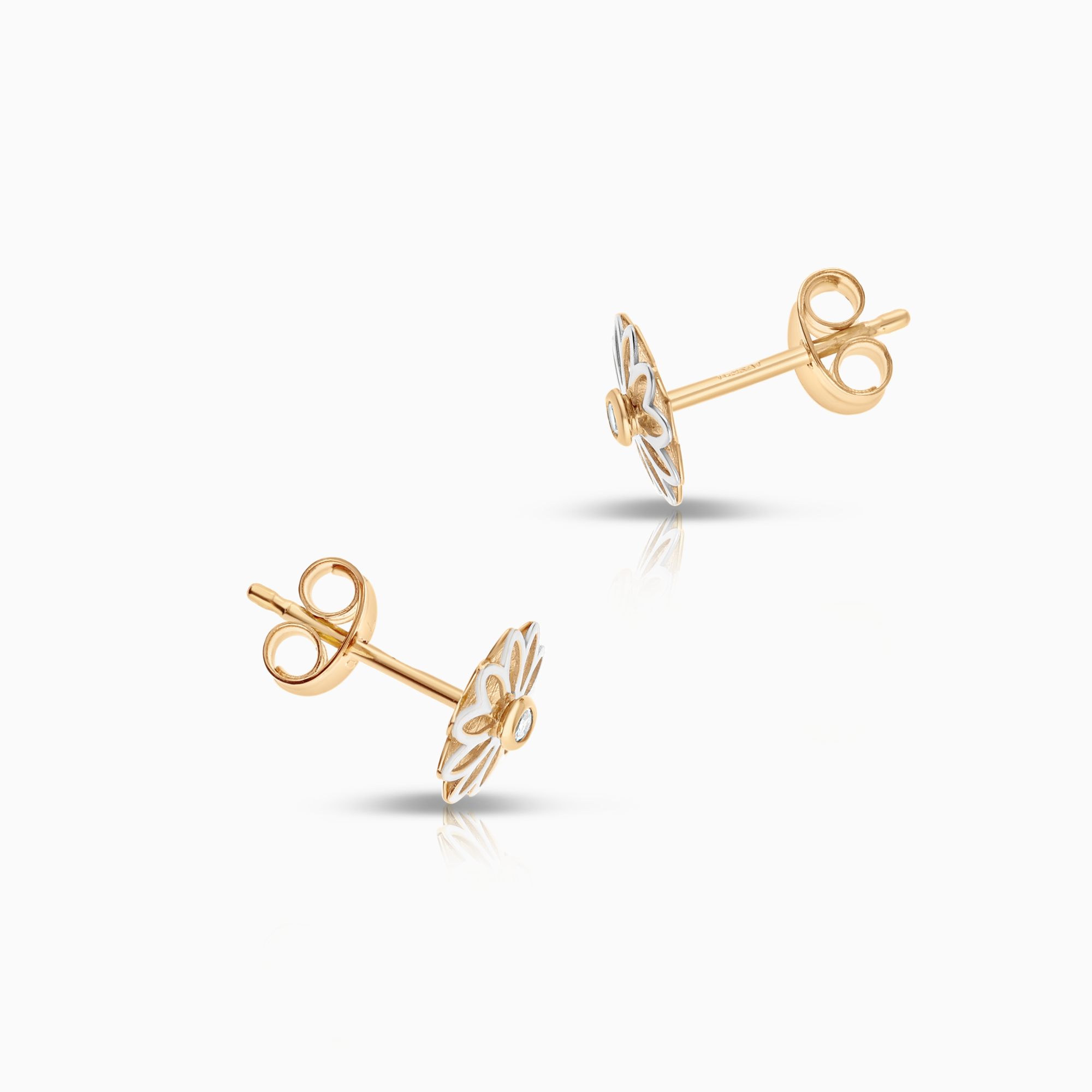Guldörhängen cubic zirconia 0,60g 18K guld