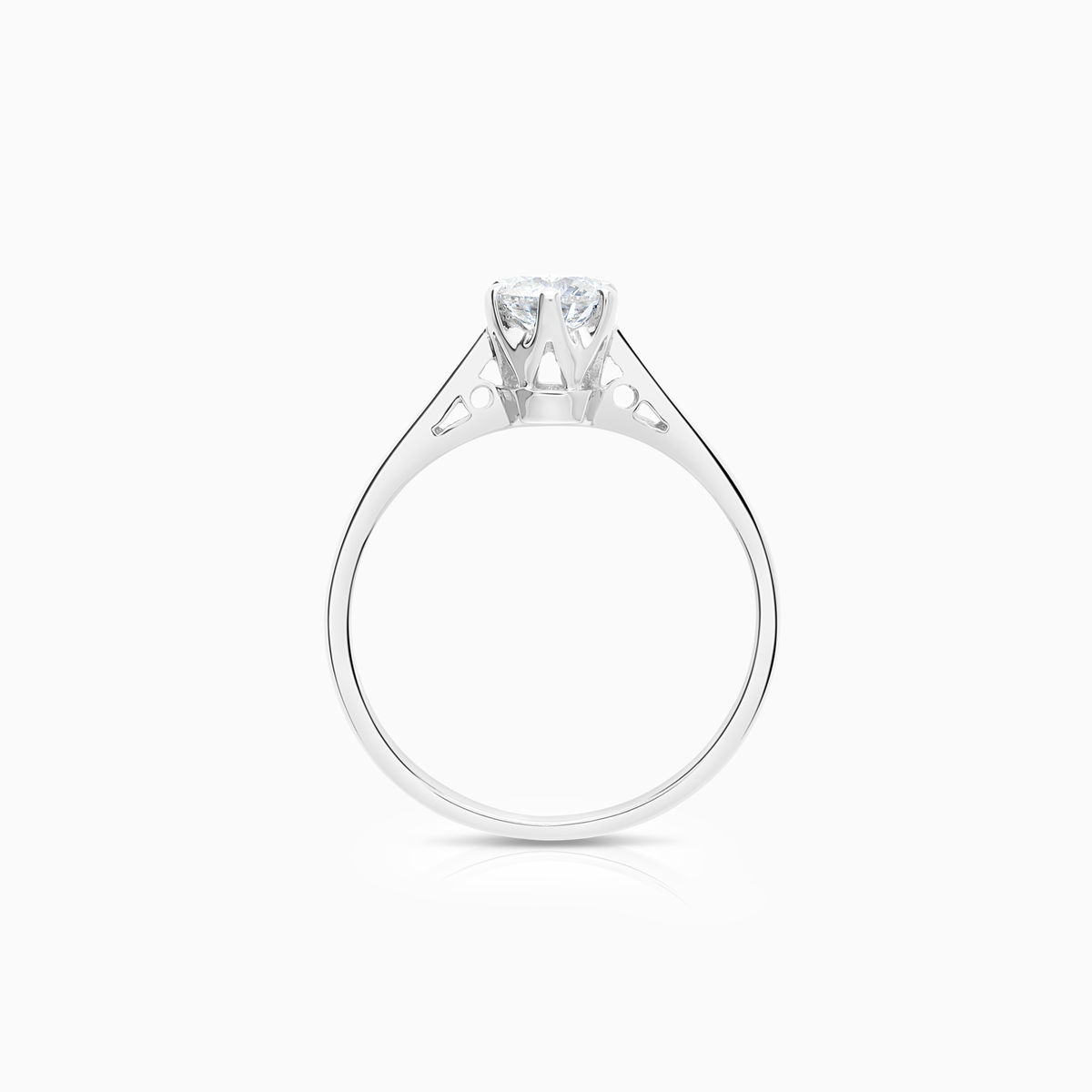 Solitaire ring 0.50ct 18K white gold