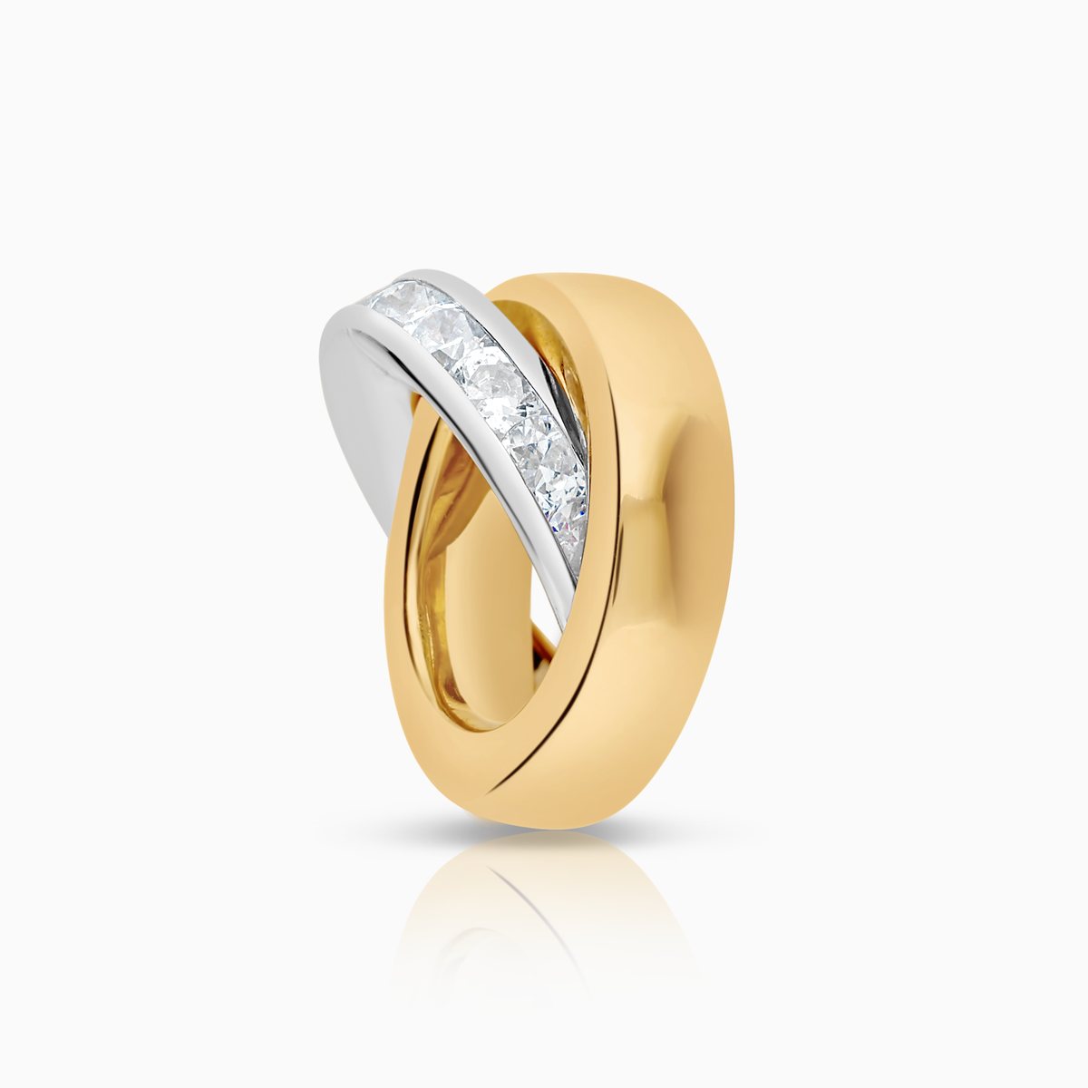 Gold pendant cubic zirconia 1.28g 18K gold