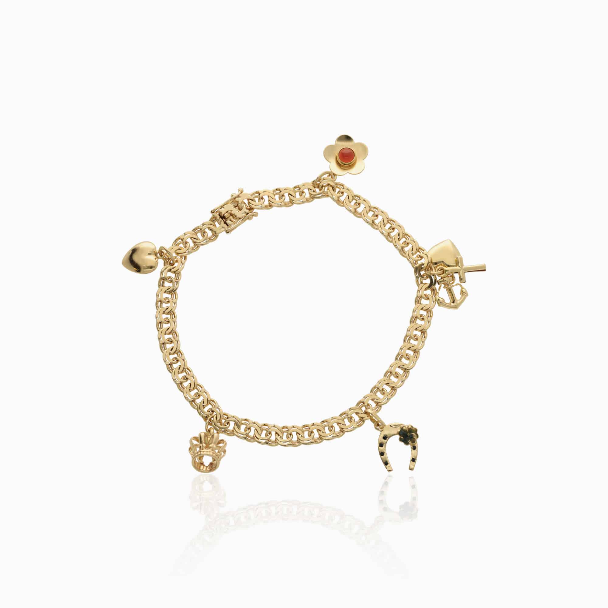 Bismarck armband berlocker 12,6g 18K guld
