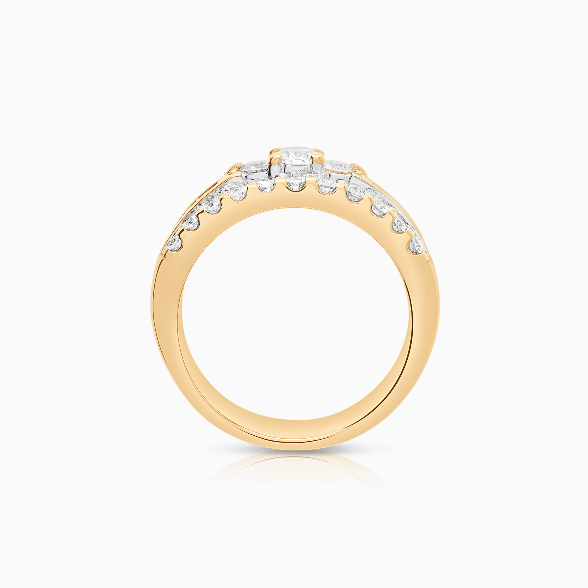 Diamantring 1,03ct 18K gulguld