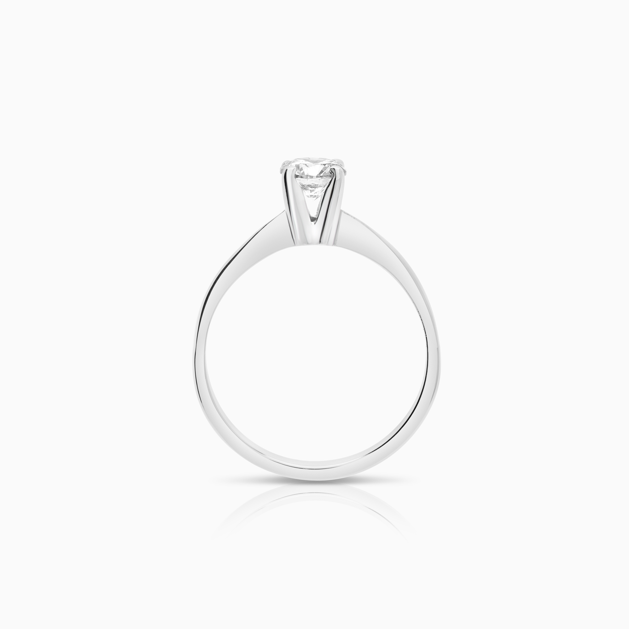 Solitaire ring 0.90ct 18K white gold