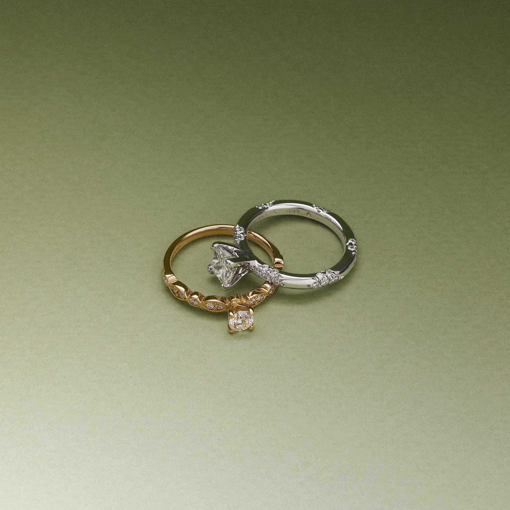 Solitärring 1,51ct 900 platina