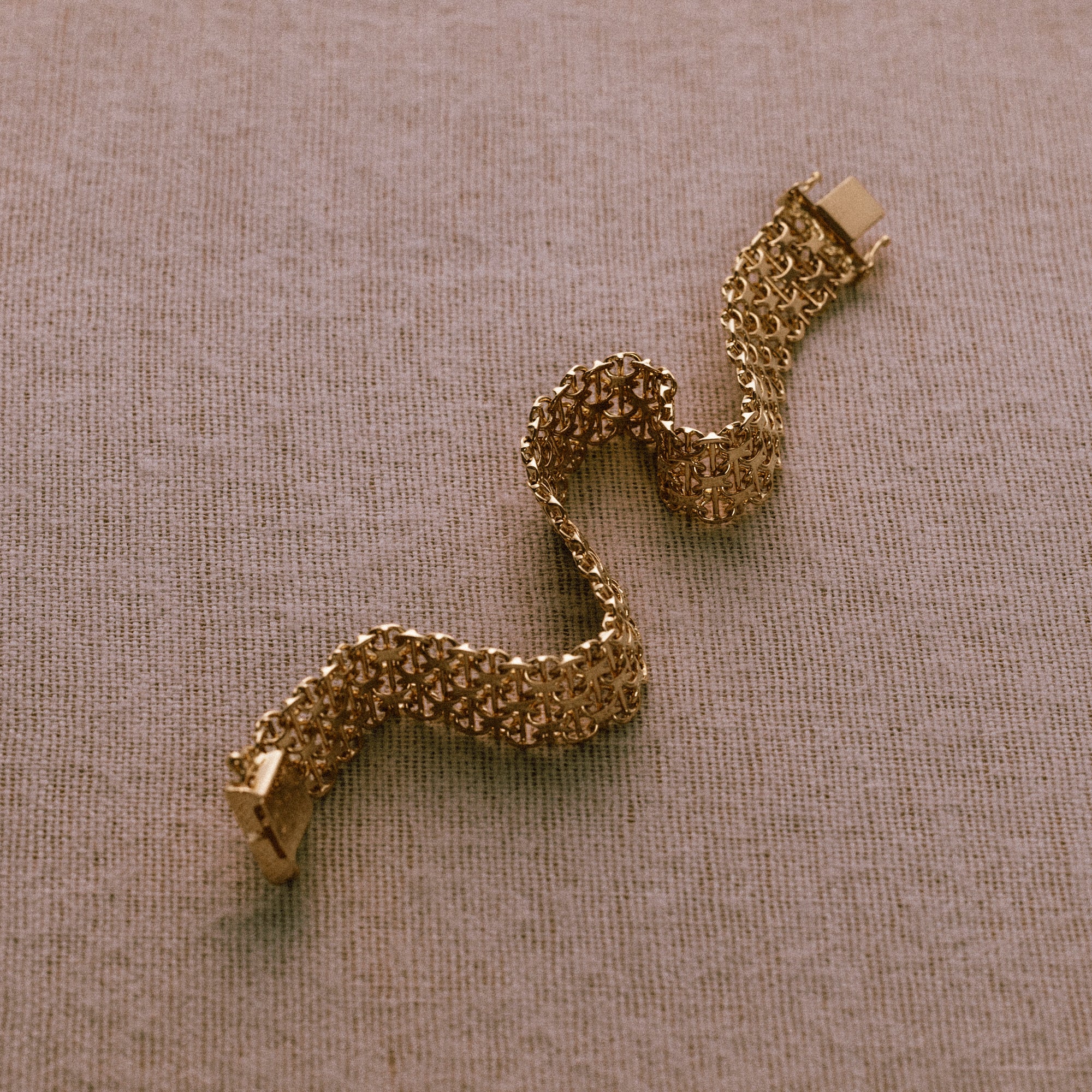 X-länk med stav armband 19,91g 18K guld