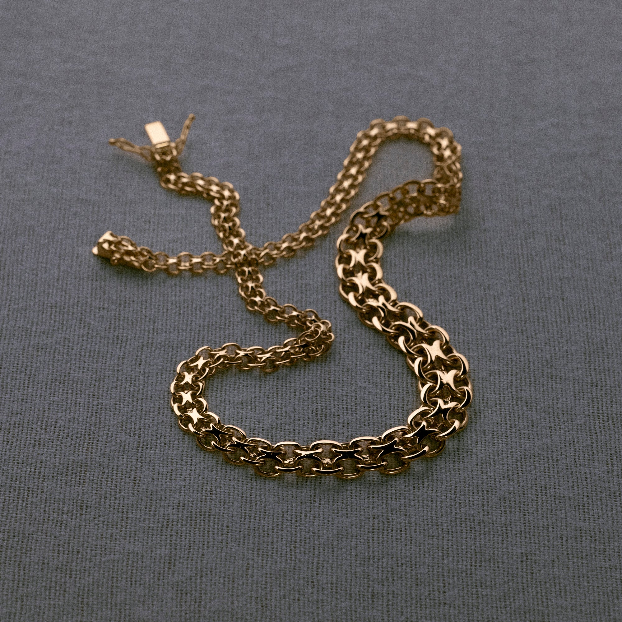 X-länk halsband 24,99g 18K guld