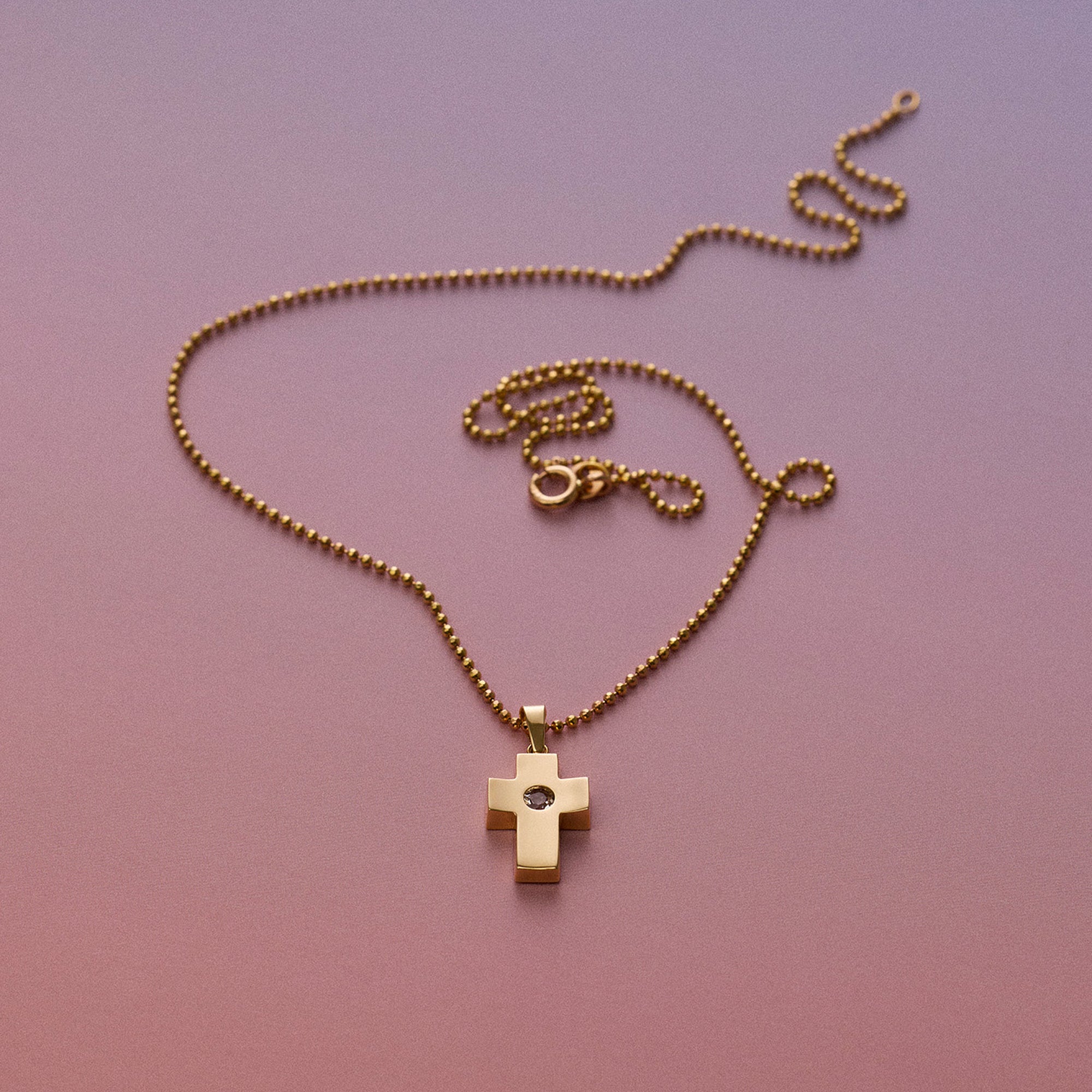 Bead chain necklace 2.47g 18K gold