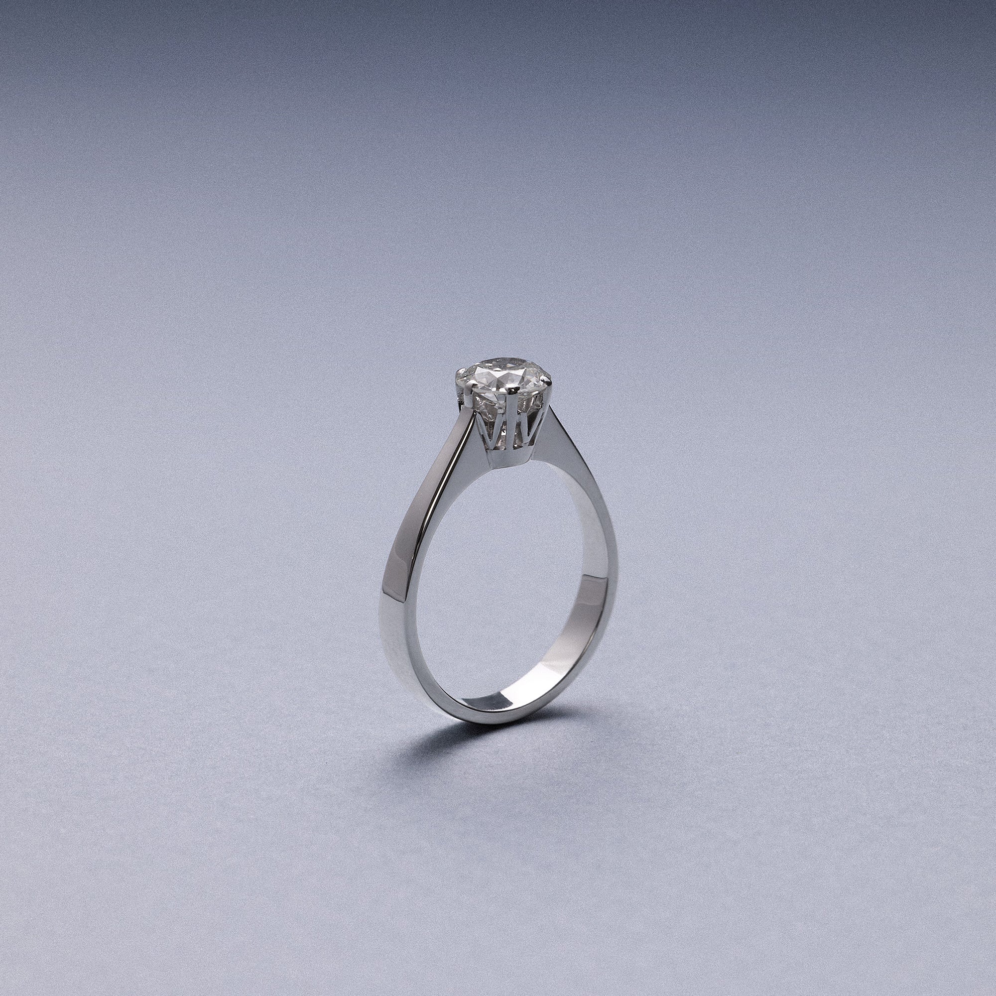 Solitär diamantring 0,81ct 18K vitguld