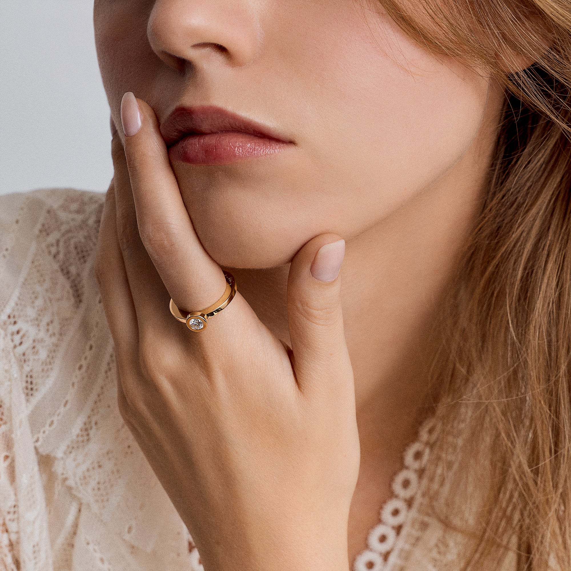 Efva Attling The Wedding Thin Ring 0.30ct 18K gold