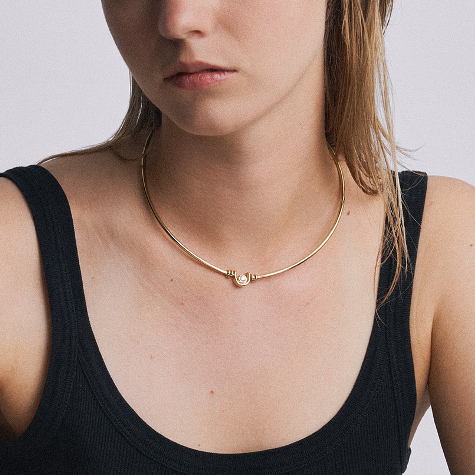 Guldhalsband med diamant 0,25ct 14K guld