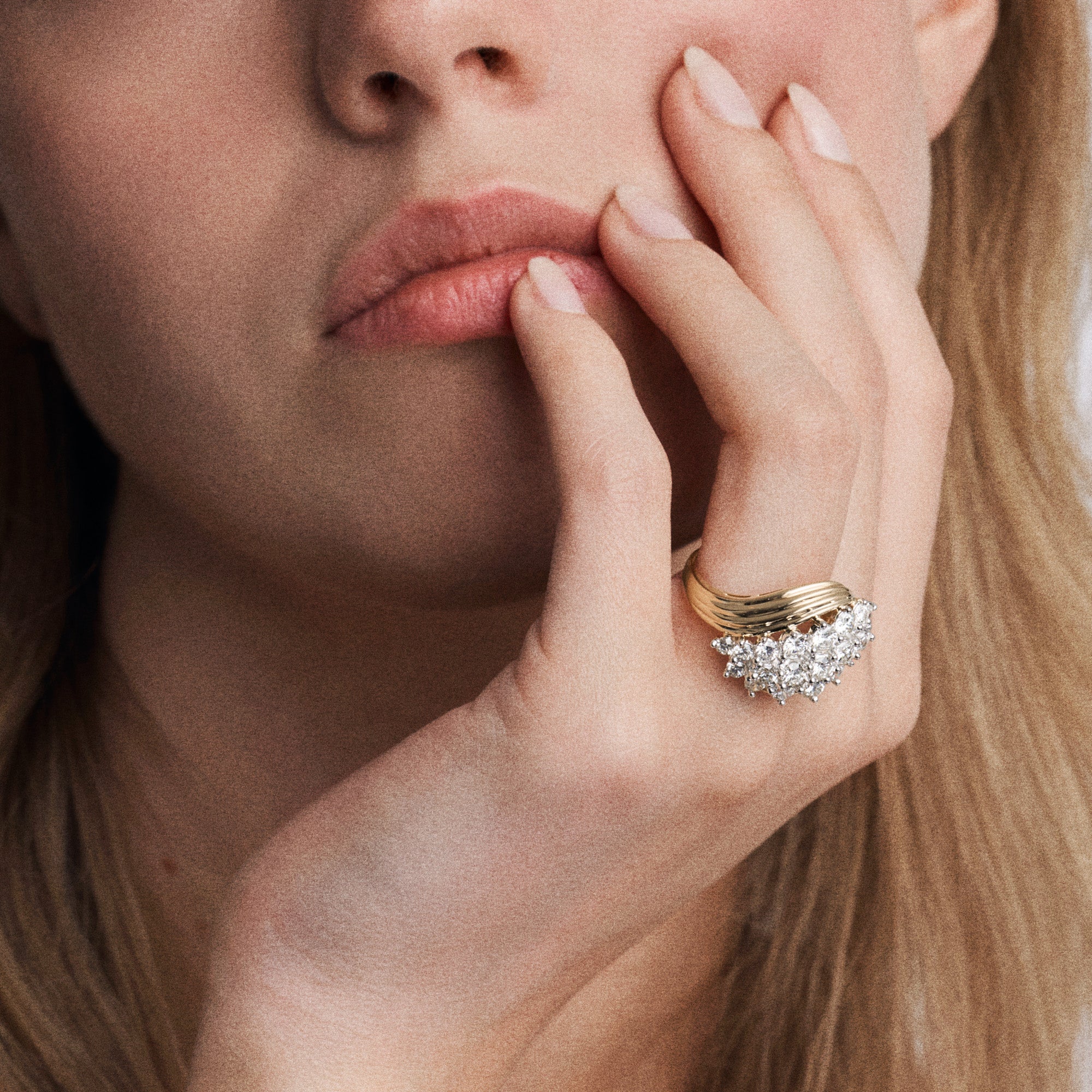 Diamond ring 1.96ct 14K gold