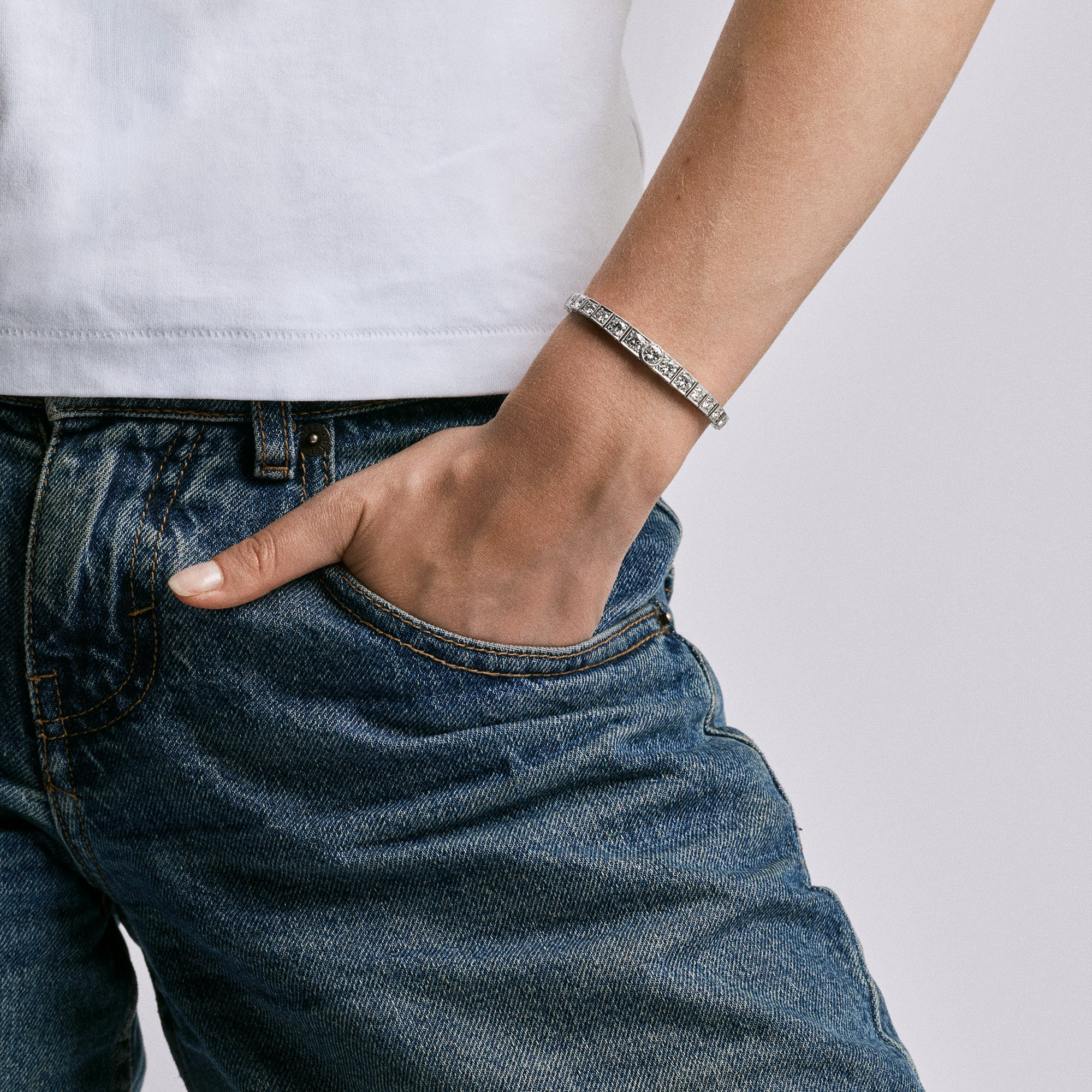 Diamantarmband 3,59ct 18K vitguld