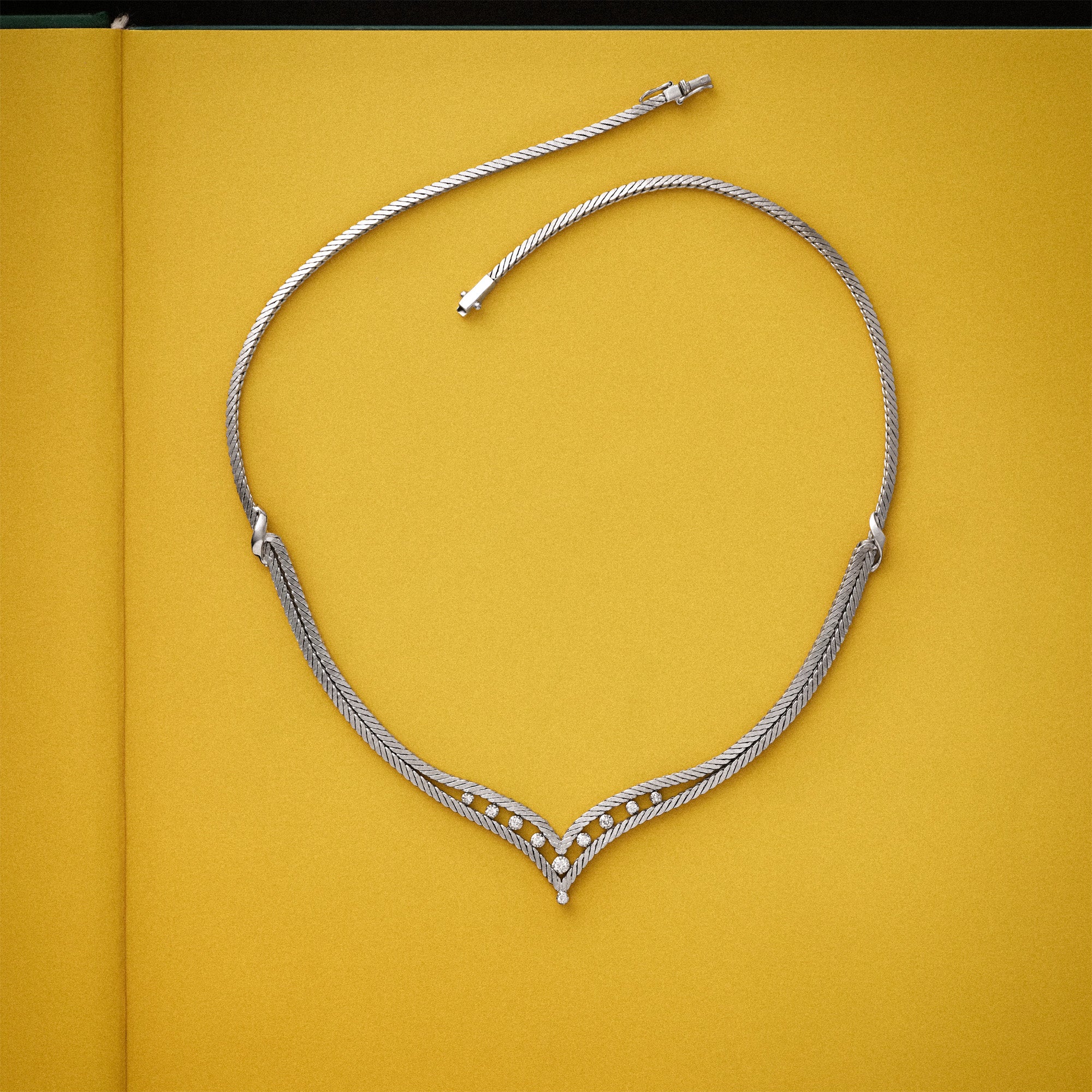 Diamond Necklace 0.32ct 18K White Gold