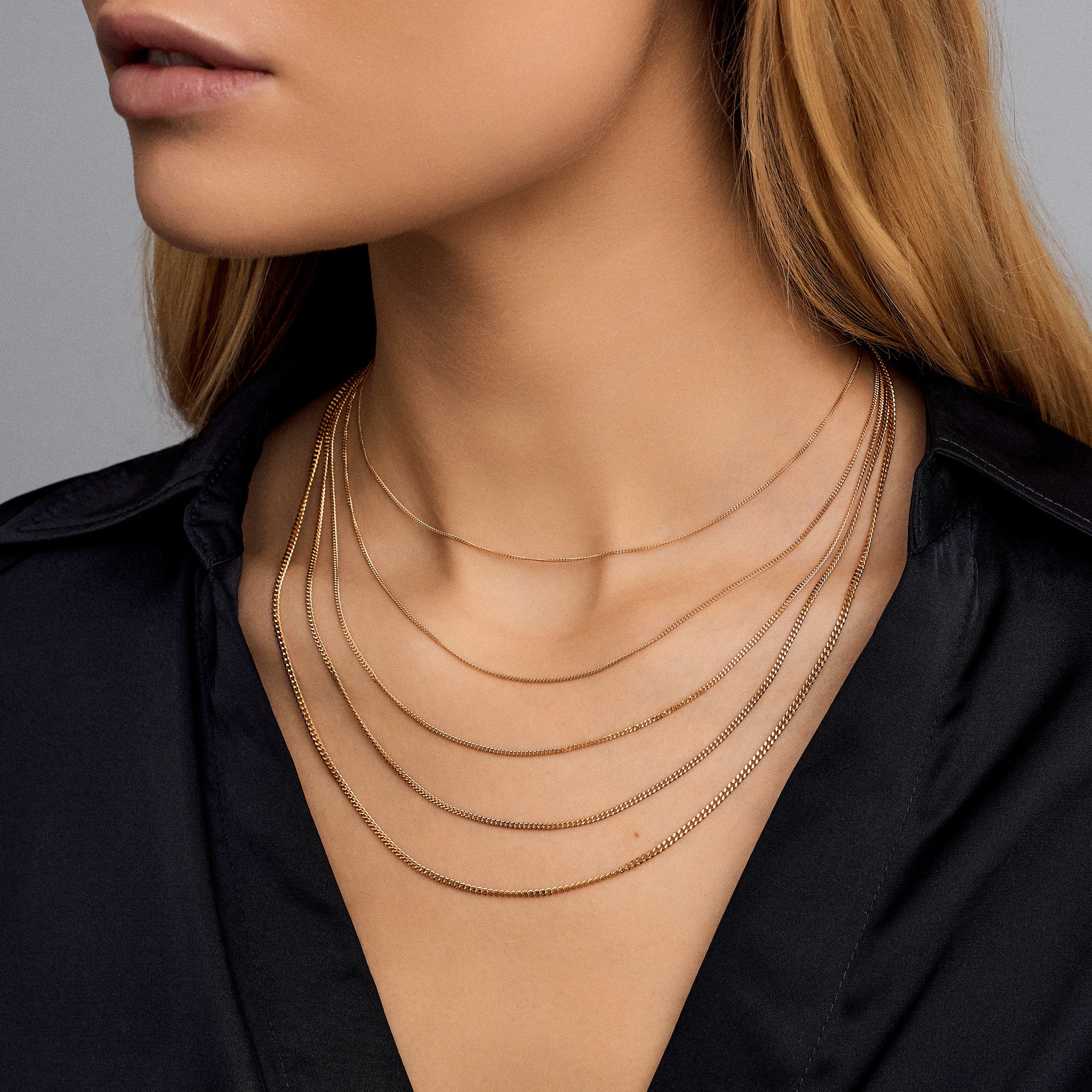 Curb necklace 4.90g 14K gold