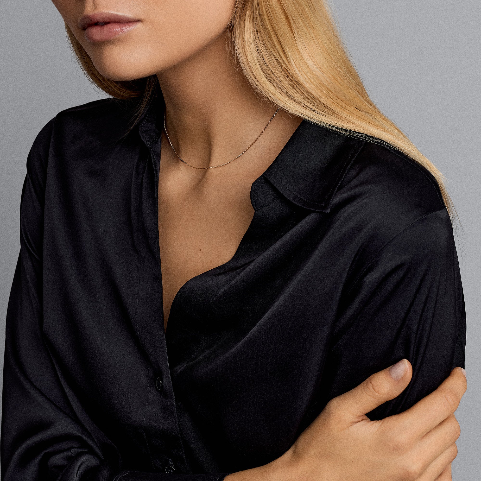 Pansarlänk halsband 1,49g 18K guld