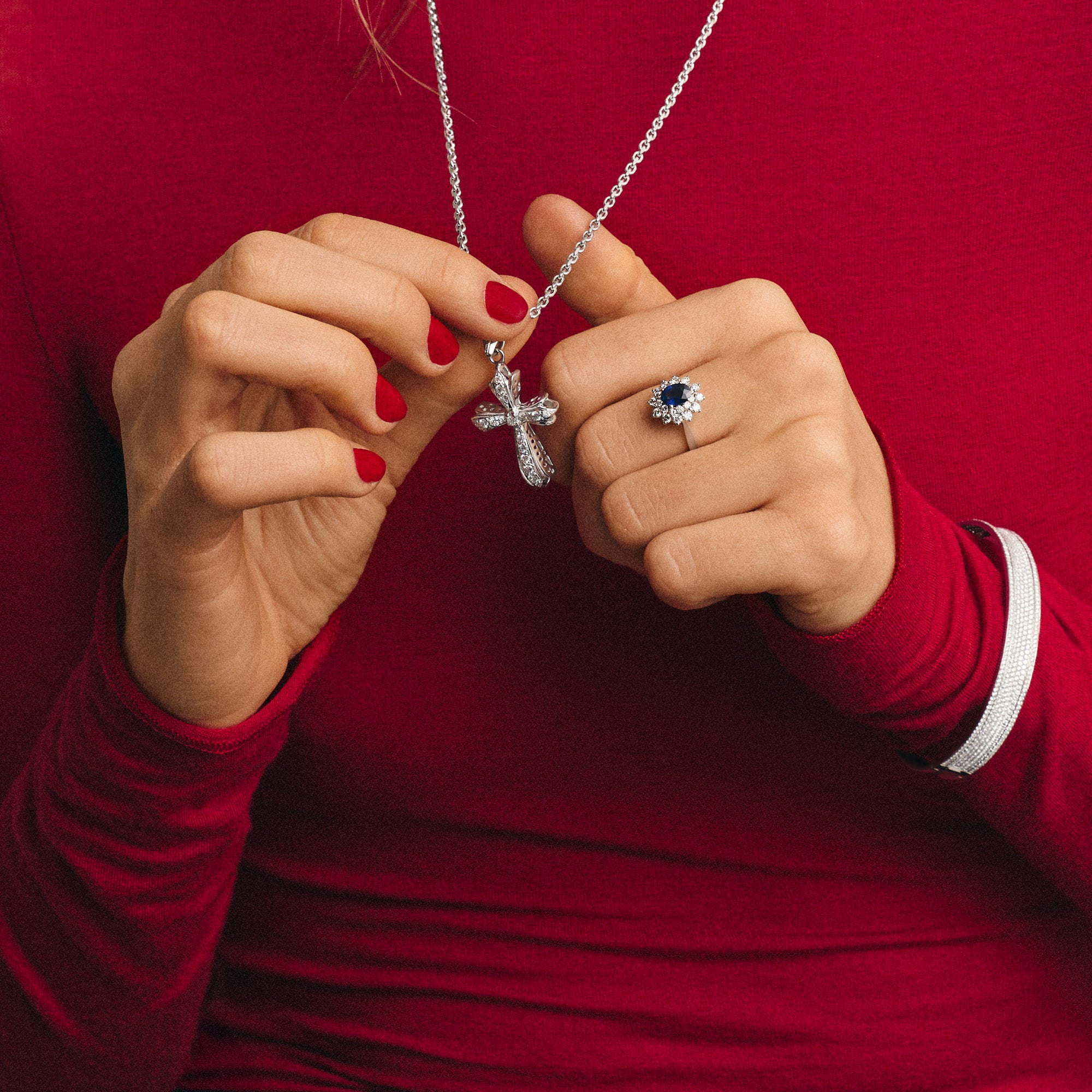 Carmosé ring 0.72ct 18K white gold