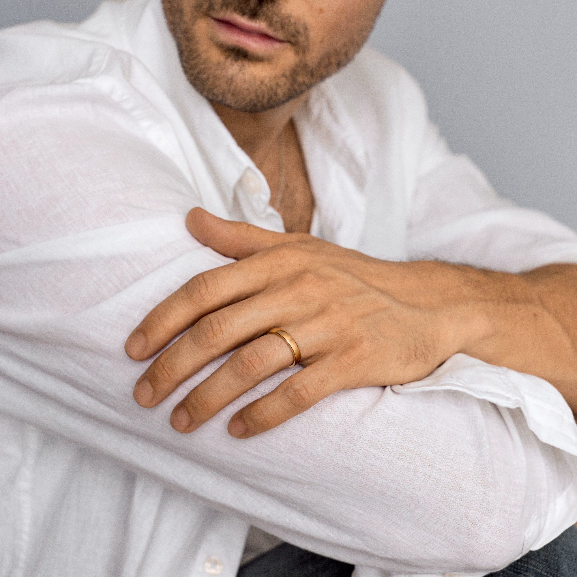 Slät ring 7,05g 18K guld