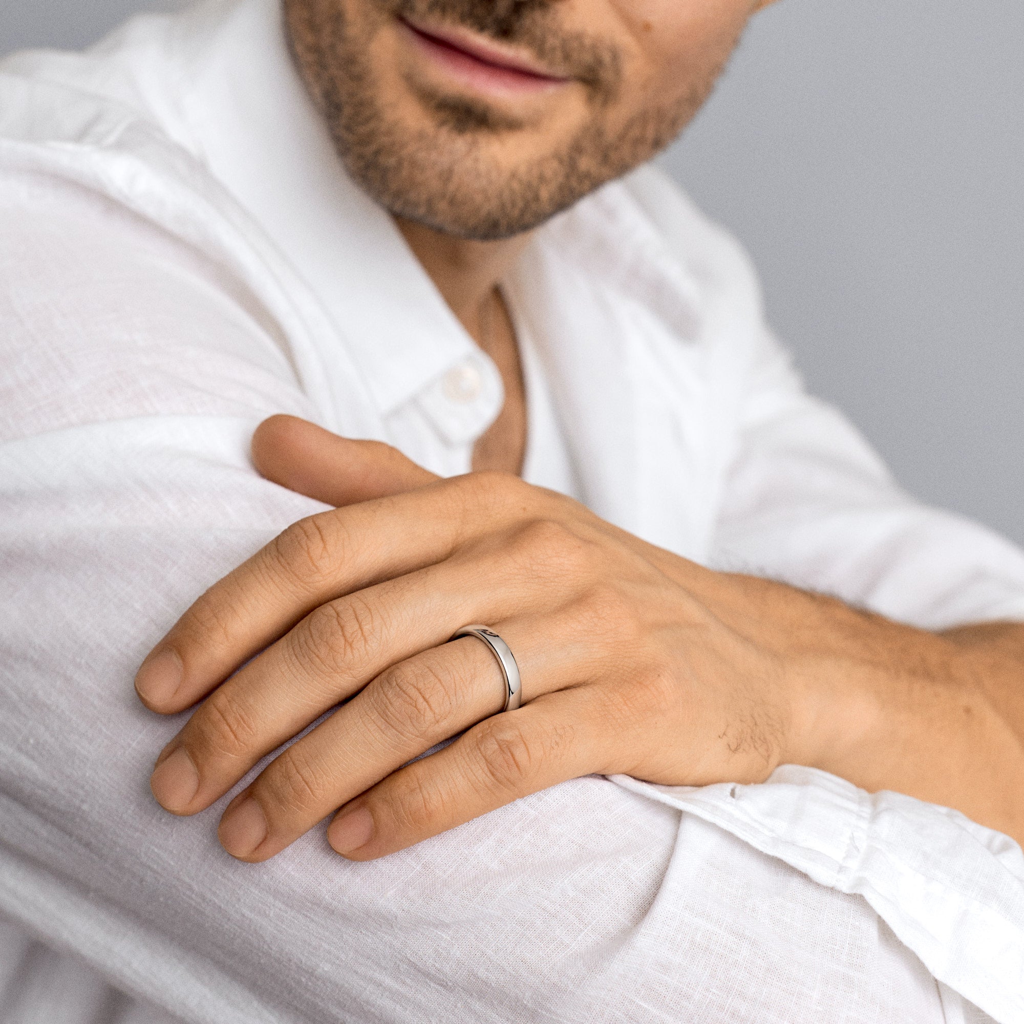 Slät ring Schalins 6,96g 18K vitguld