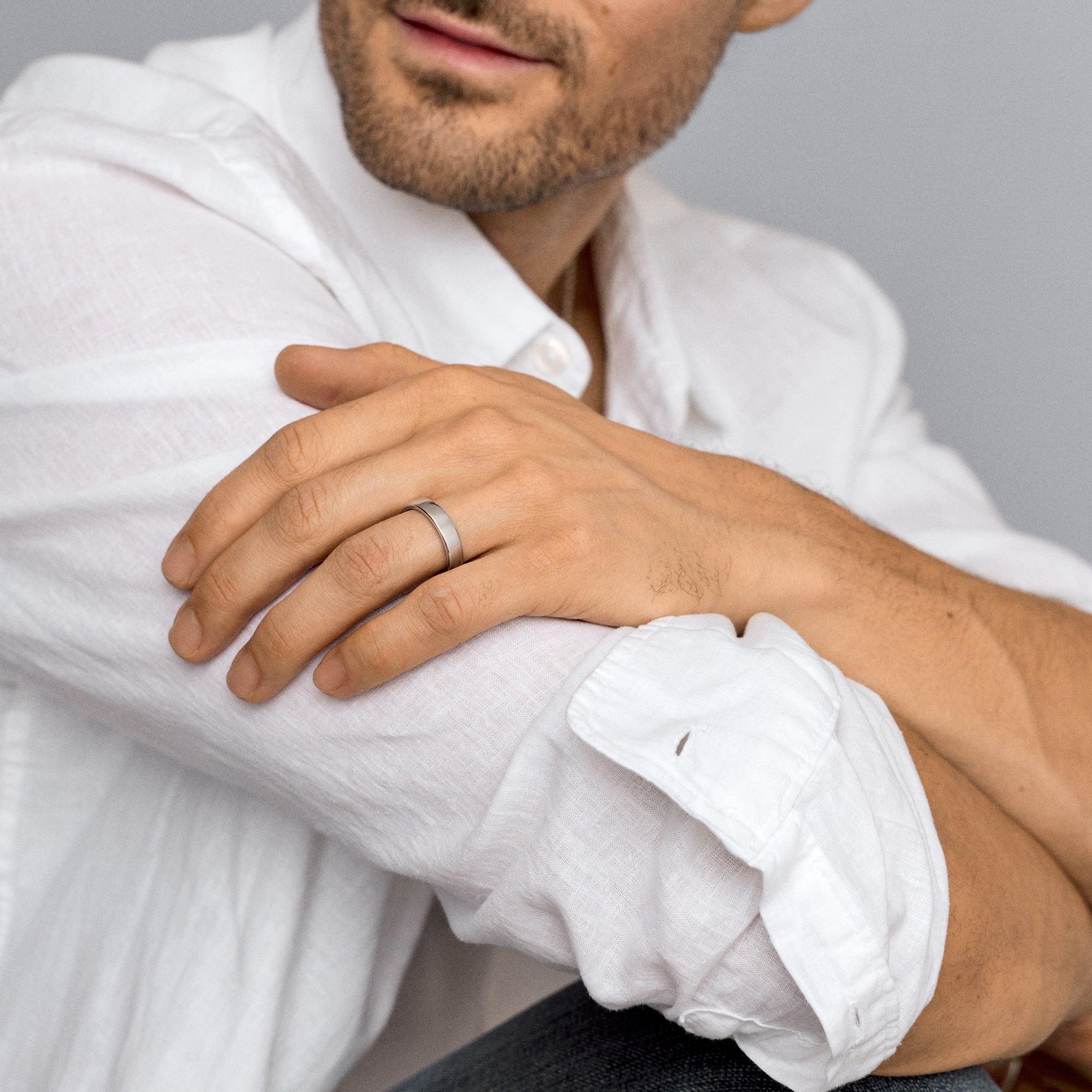 Slät ring 5,57g 18K vitguld