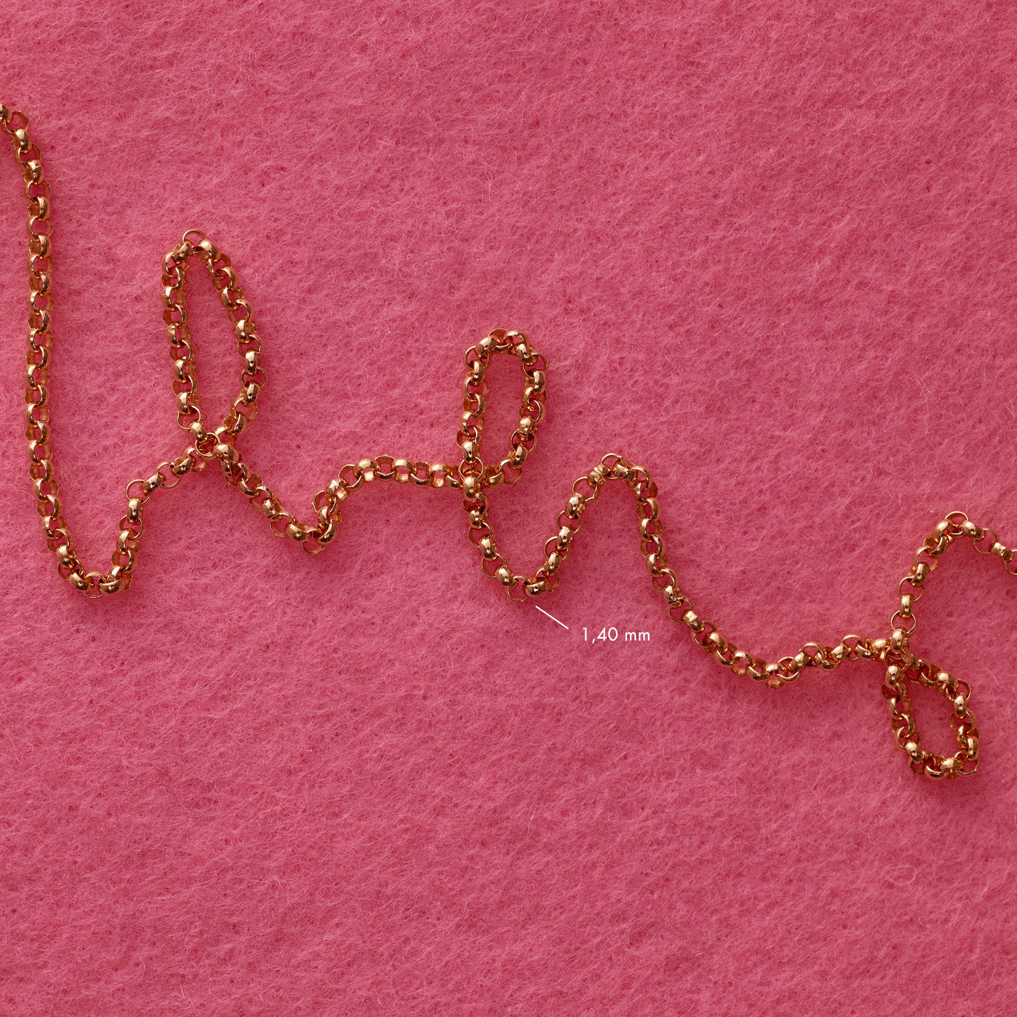 Bead link necklace 3.47g 18K gold