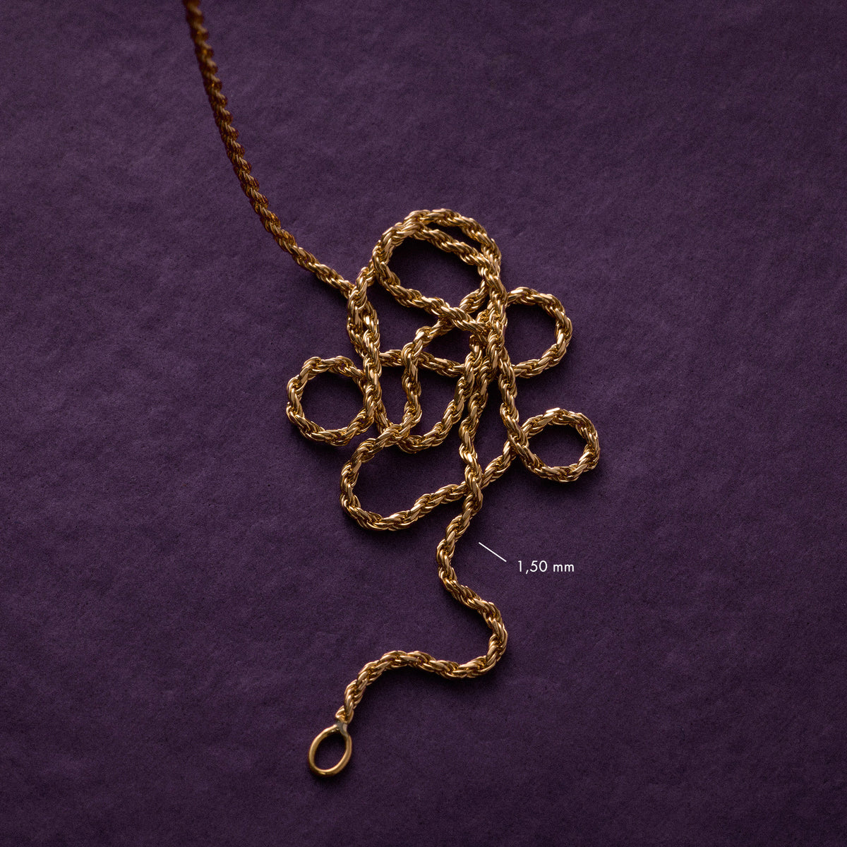 Rope necklace 6.86g 18K gold