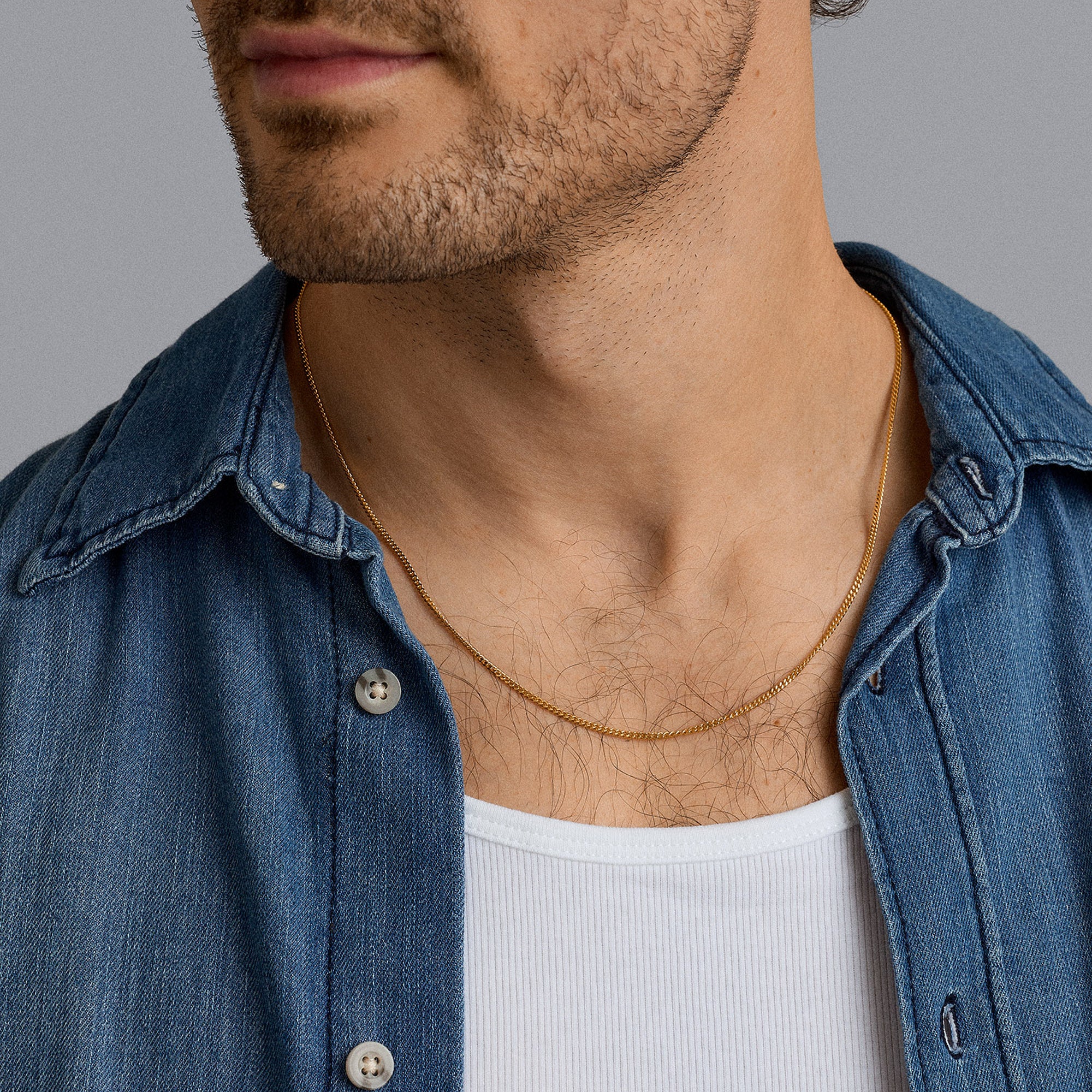 その他 garniskull 14k 4.9 gram goldandsilver Curb necklace 4.90g 14K gold