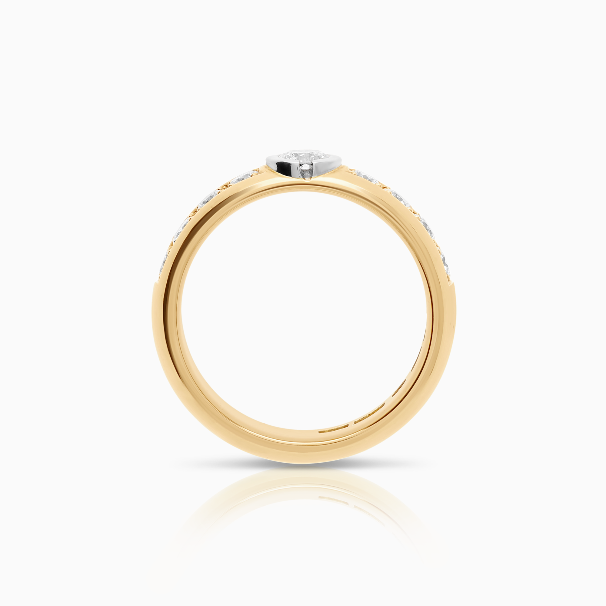 Sidostensring 0,60ct 18K guld