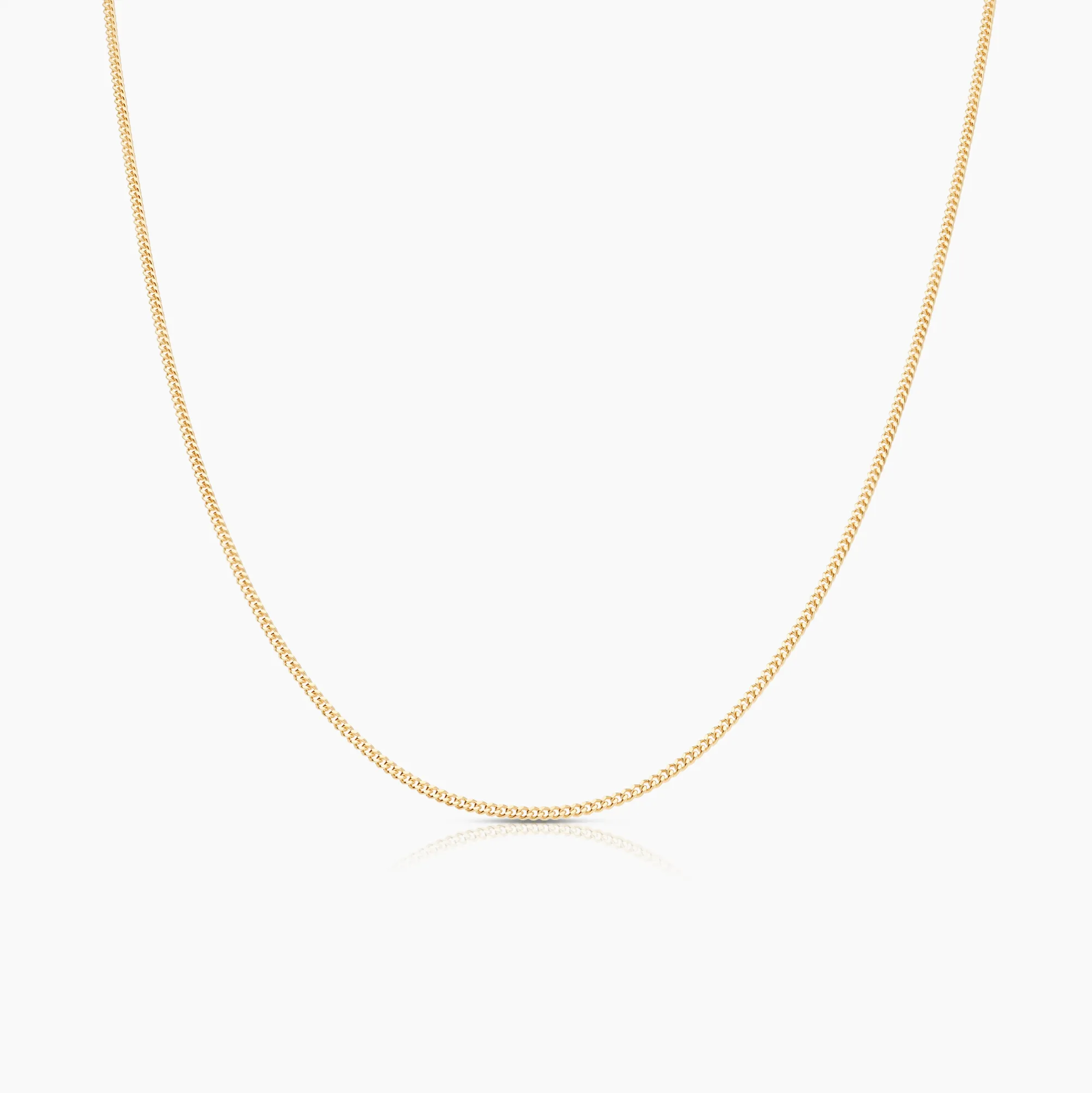 Curb Chain 38cm 18K Gold