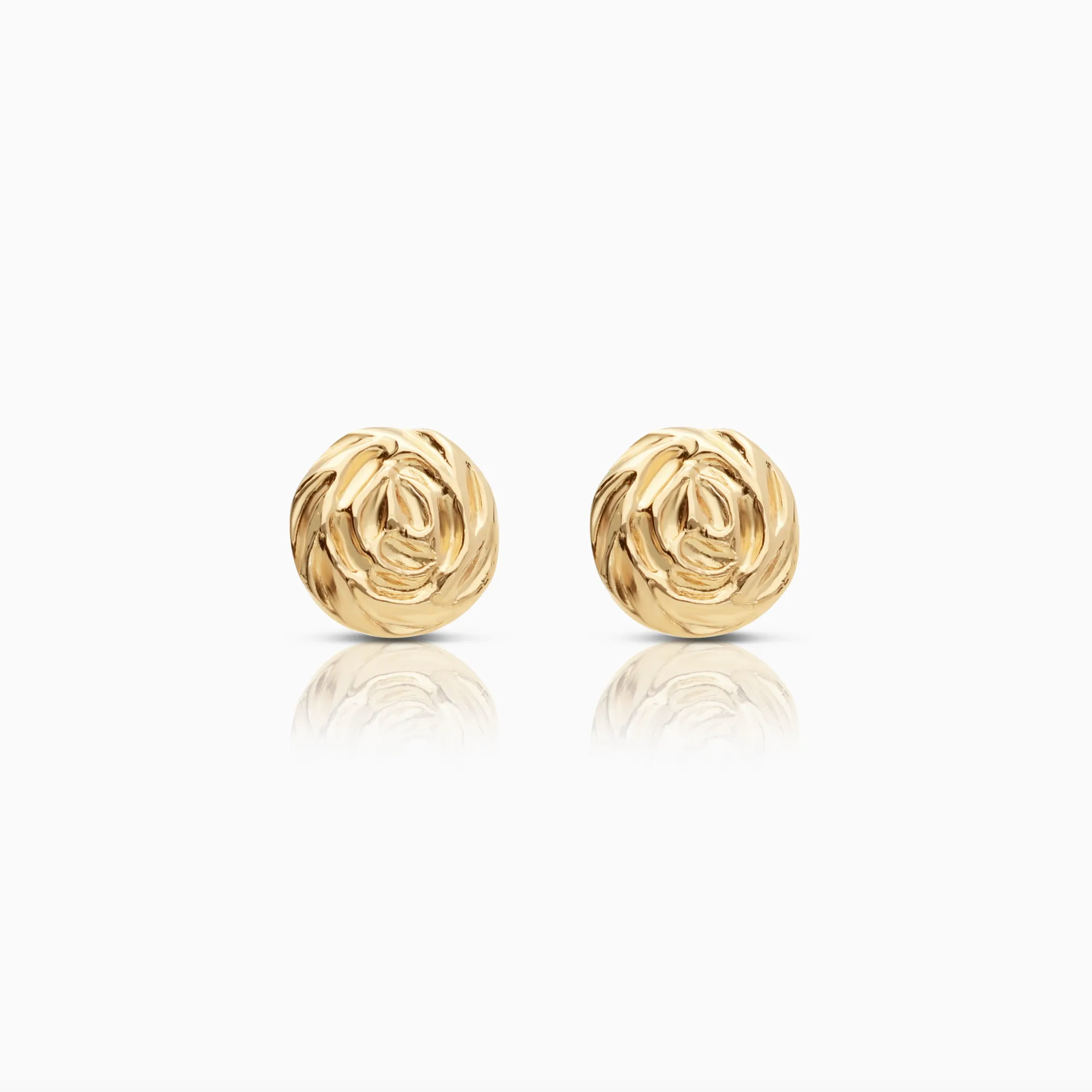 Gold earrings rose 1.02g 18K gold