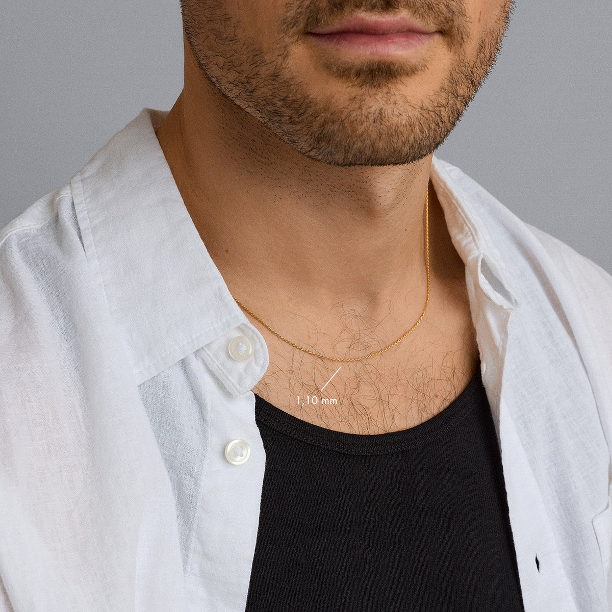 Rope necklace 2.85g 18K gold
