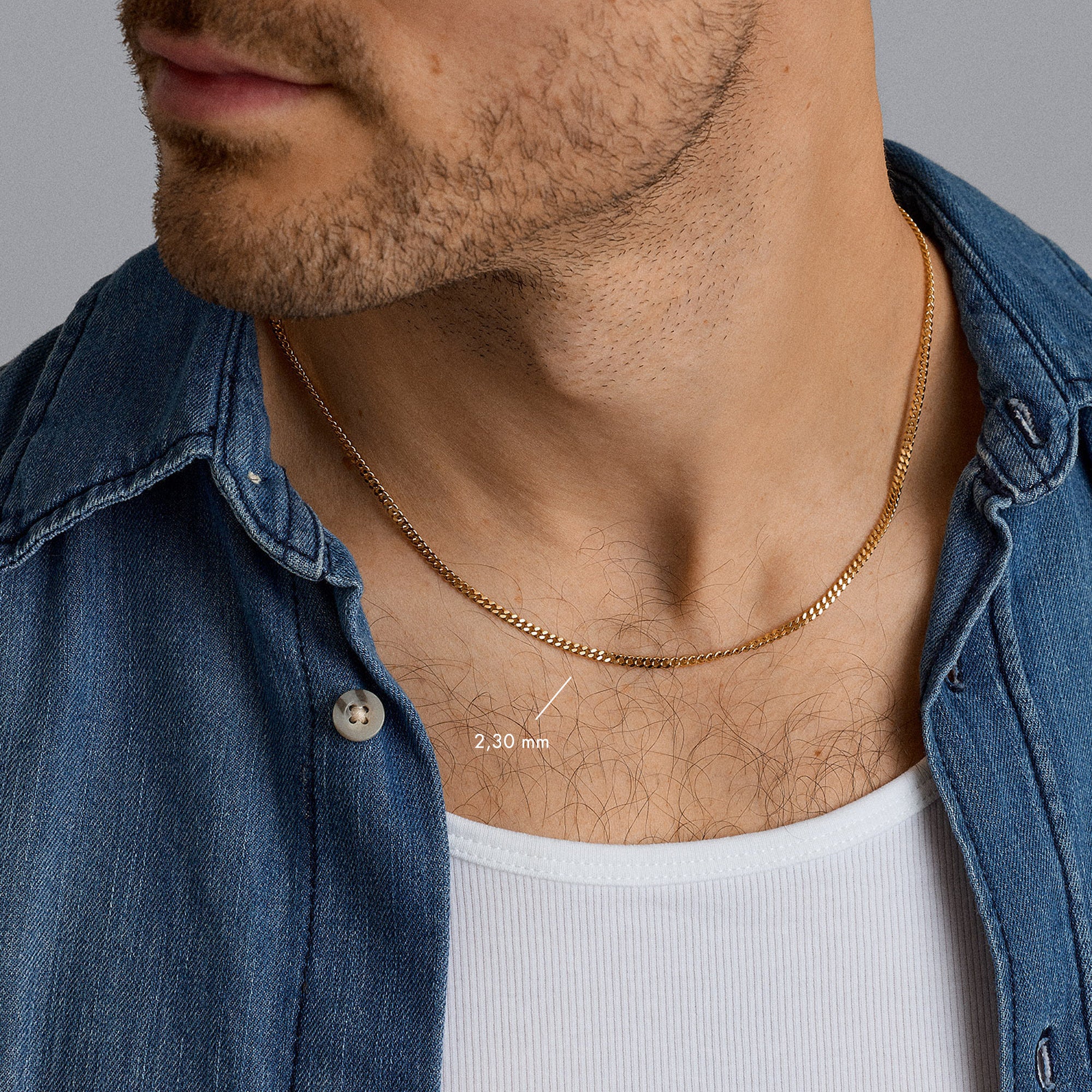 Curb necklace 9.80g 18K gold