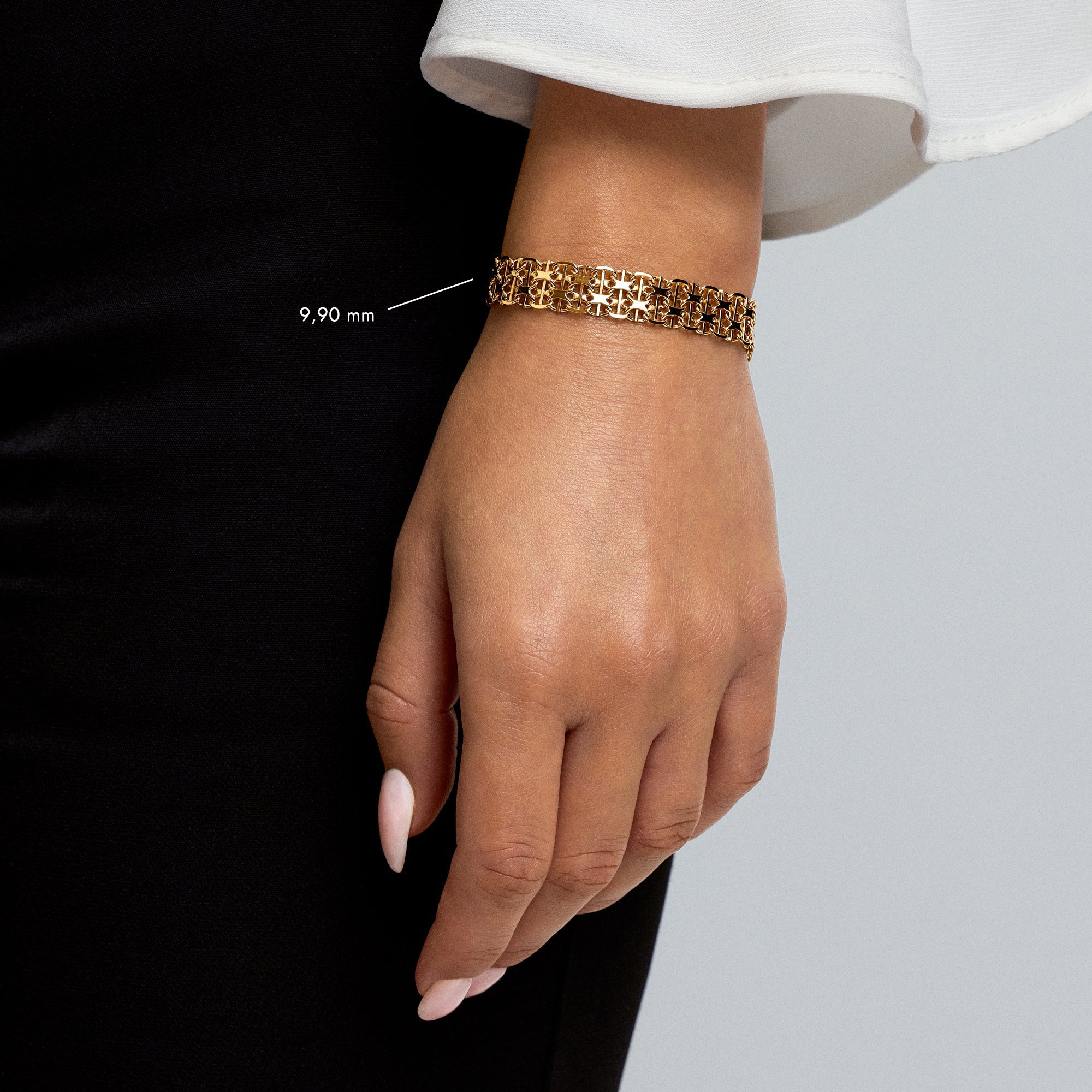 X-link with bar bracelet 15.24g 18K gold