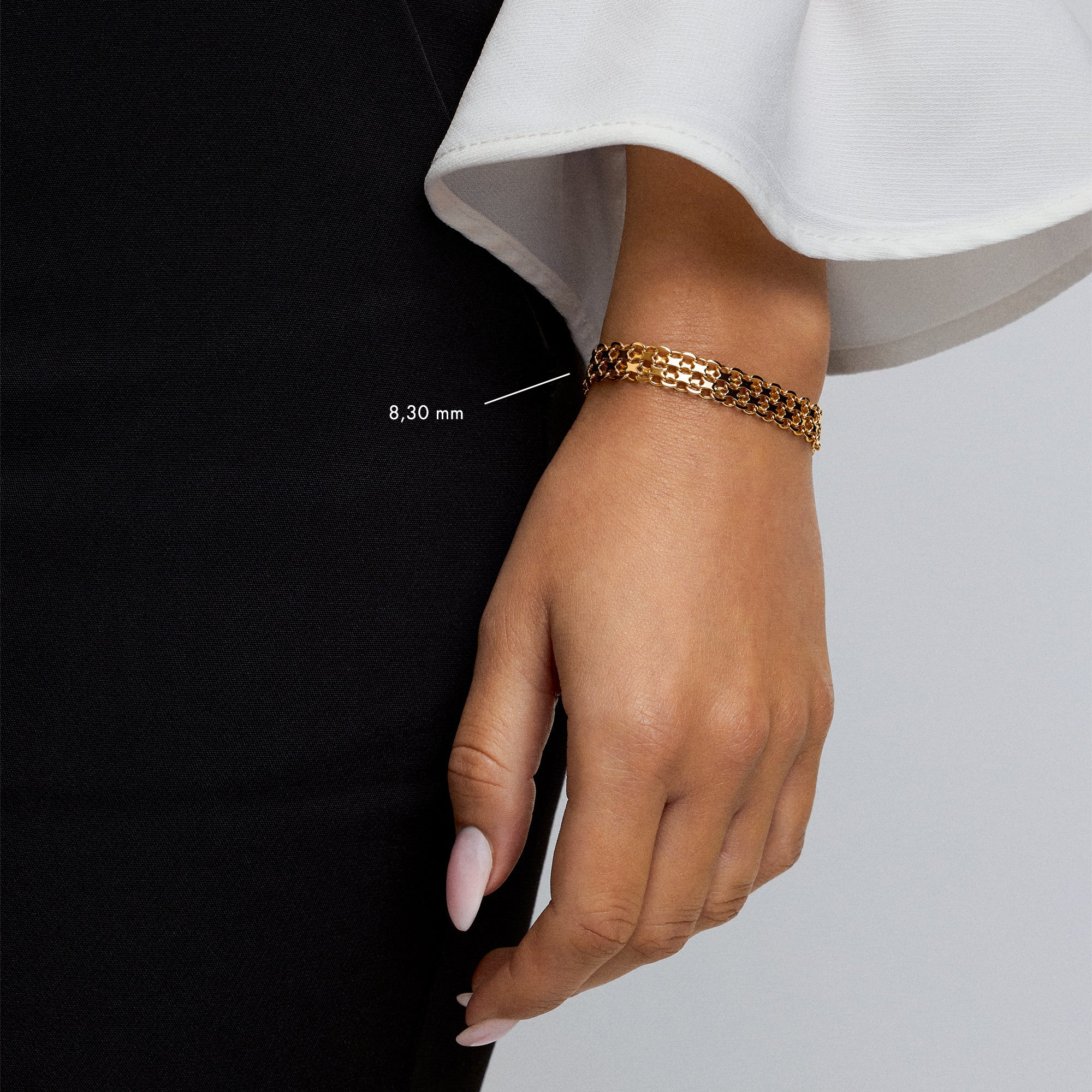 X-länk armband 9,99g 18K guld