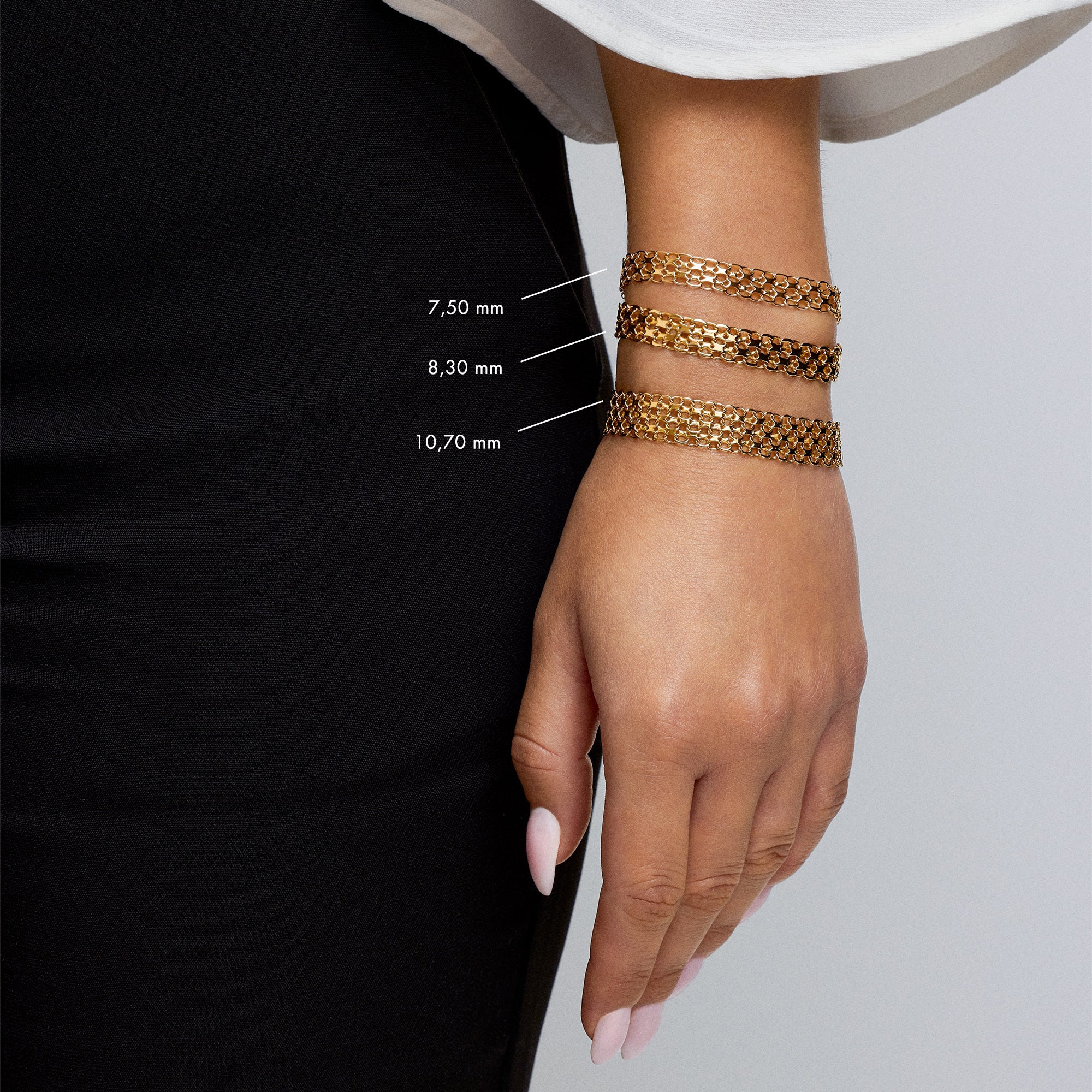 X-länk armband 10,90g 18K guld