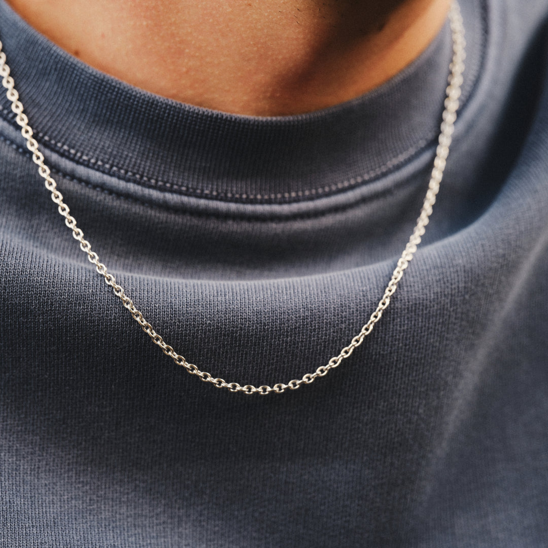 Cable necklace 11.36g 18K white gold