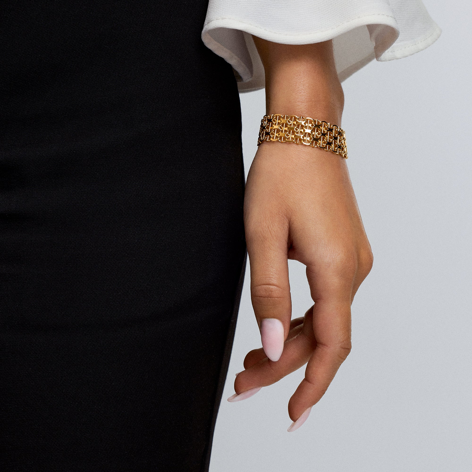 X-länk med stav armband 19,96g 18K guld