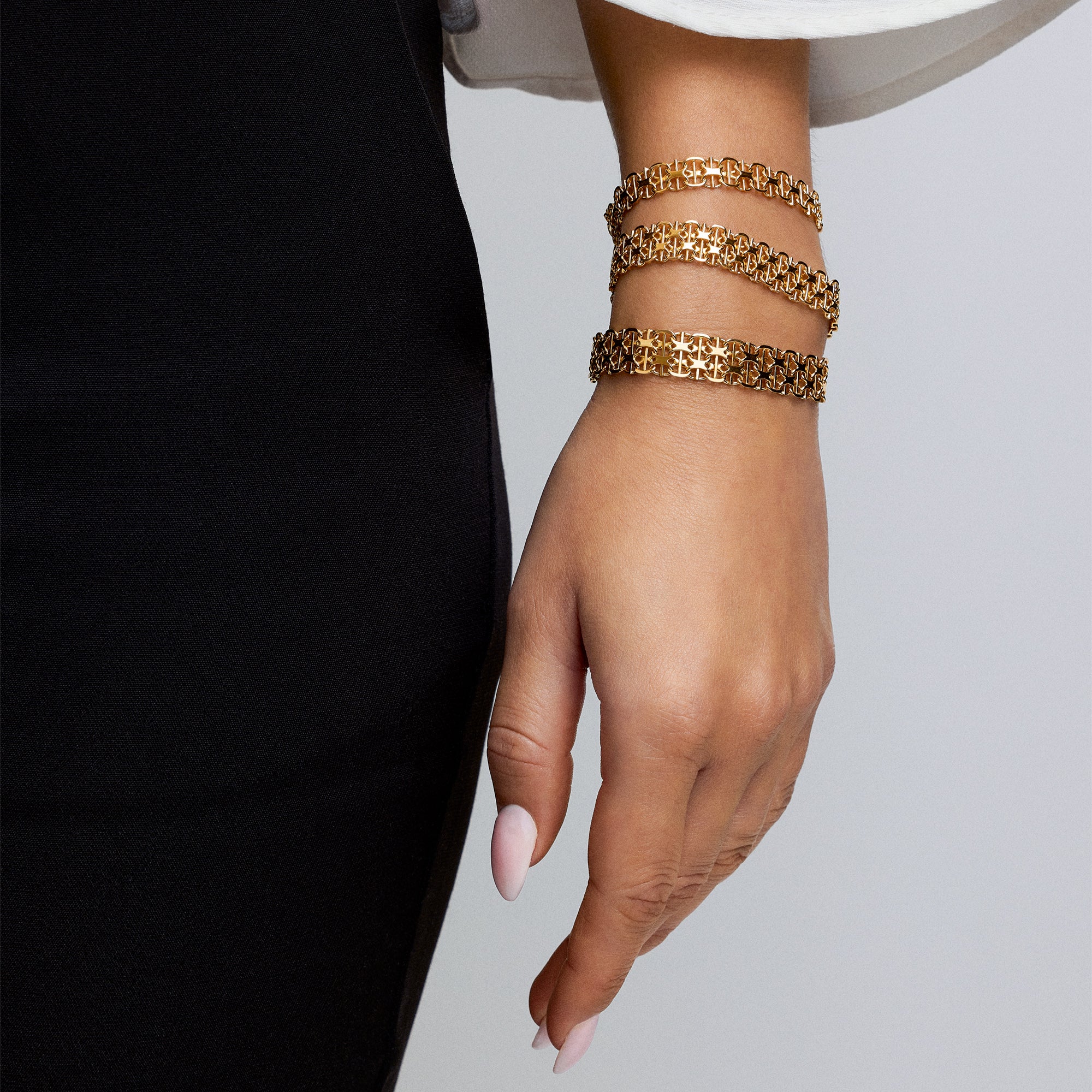 X-link with bar bracelet 16.39g 18K gold