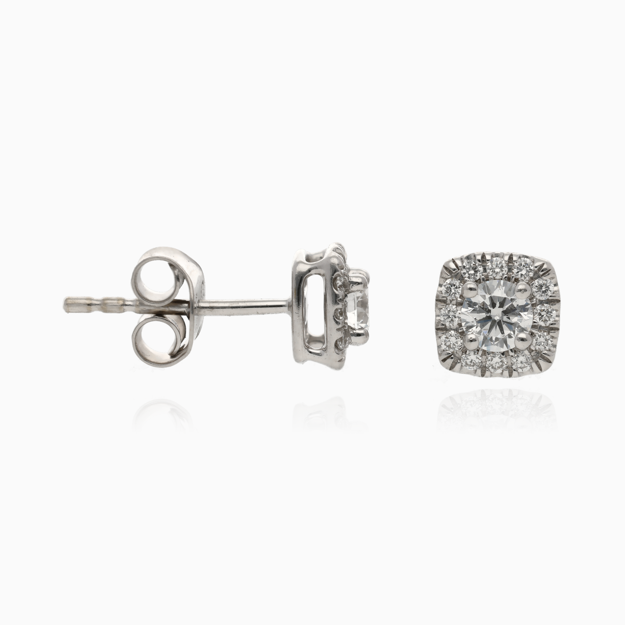 Diamond earrings 0.45ct 18K