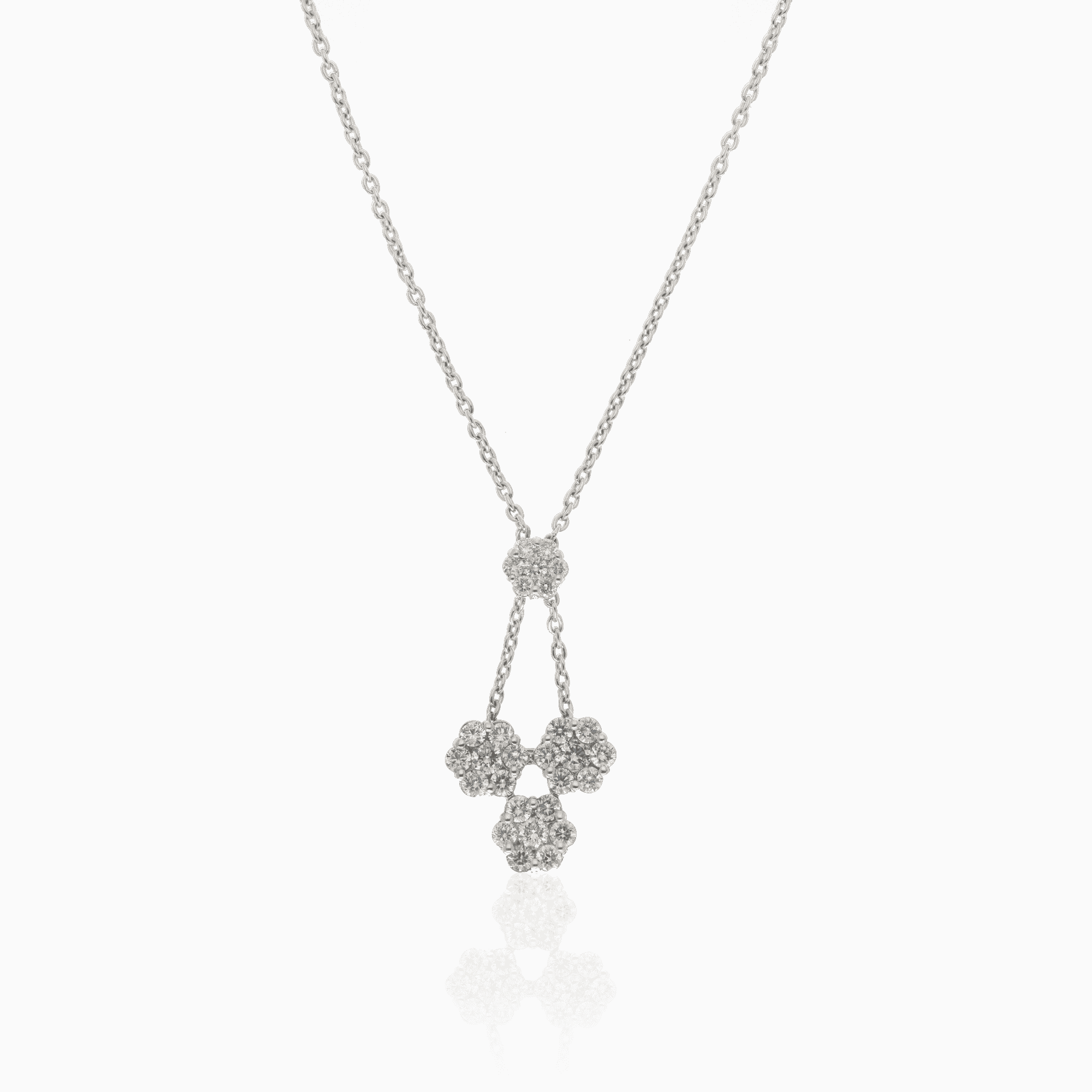 Necklace with diamond pendant 1.08ct 18K