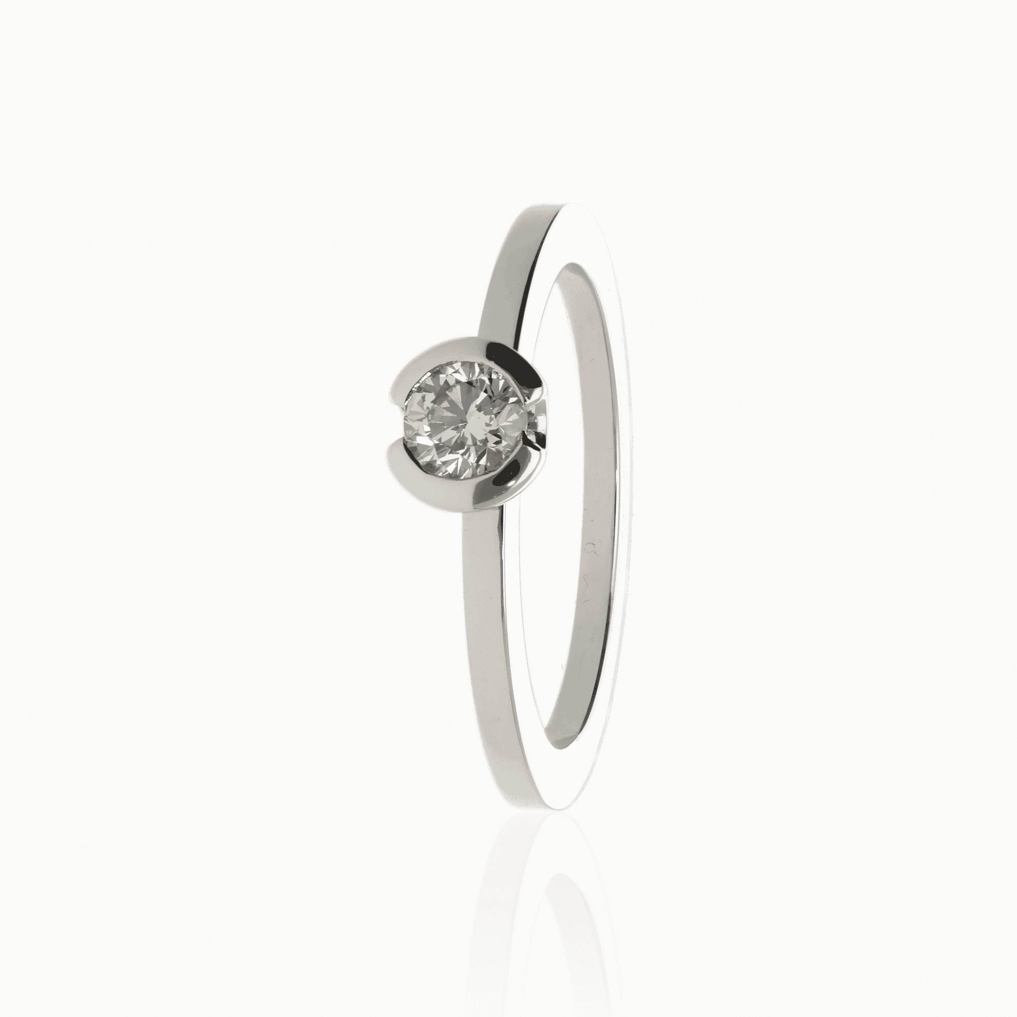 Solitärring 0,30ct 18K