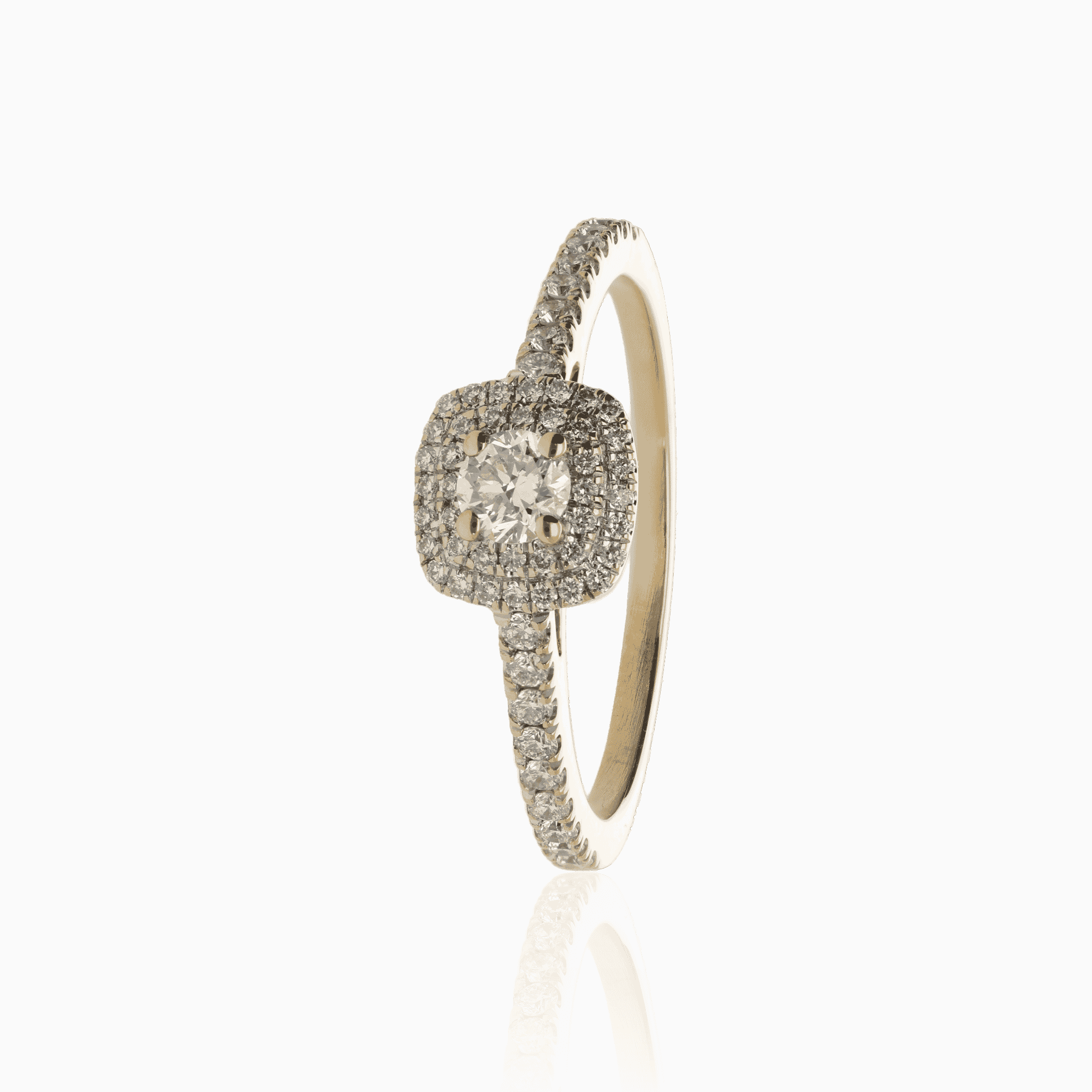 Haloring 0,55ct 18K